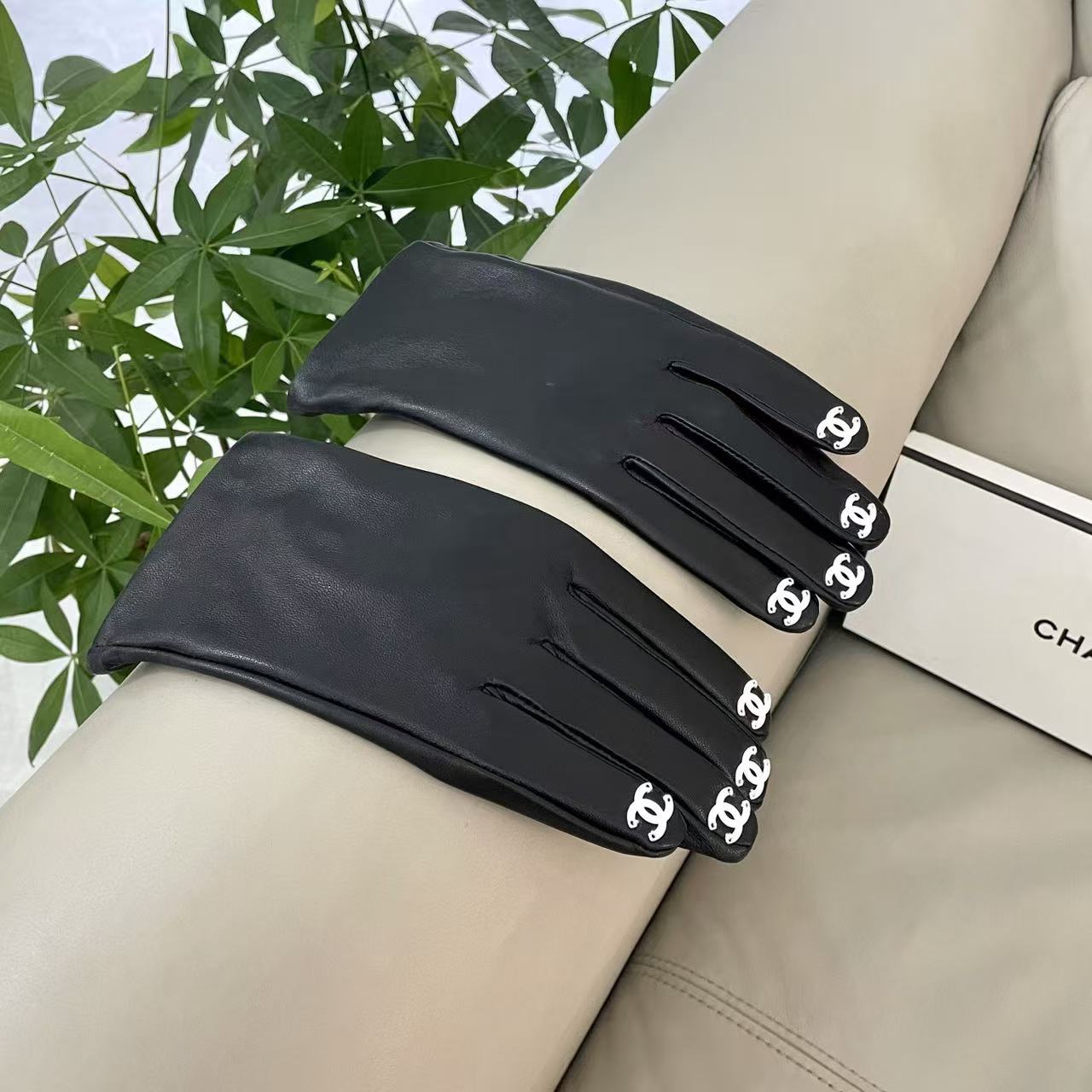 CC FW 25/26 Gloves Lambskin Black & White