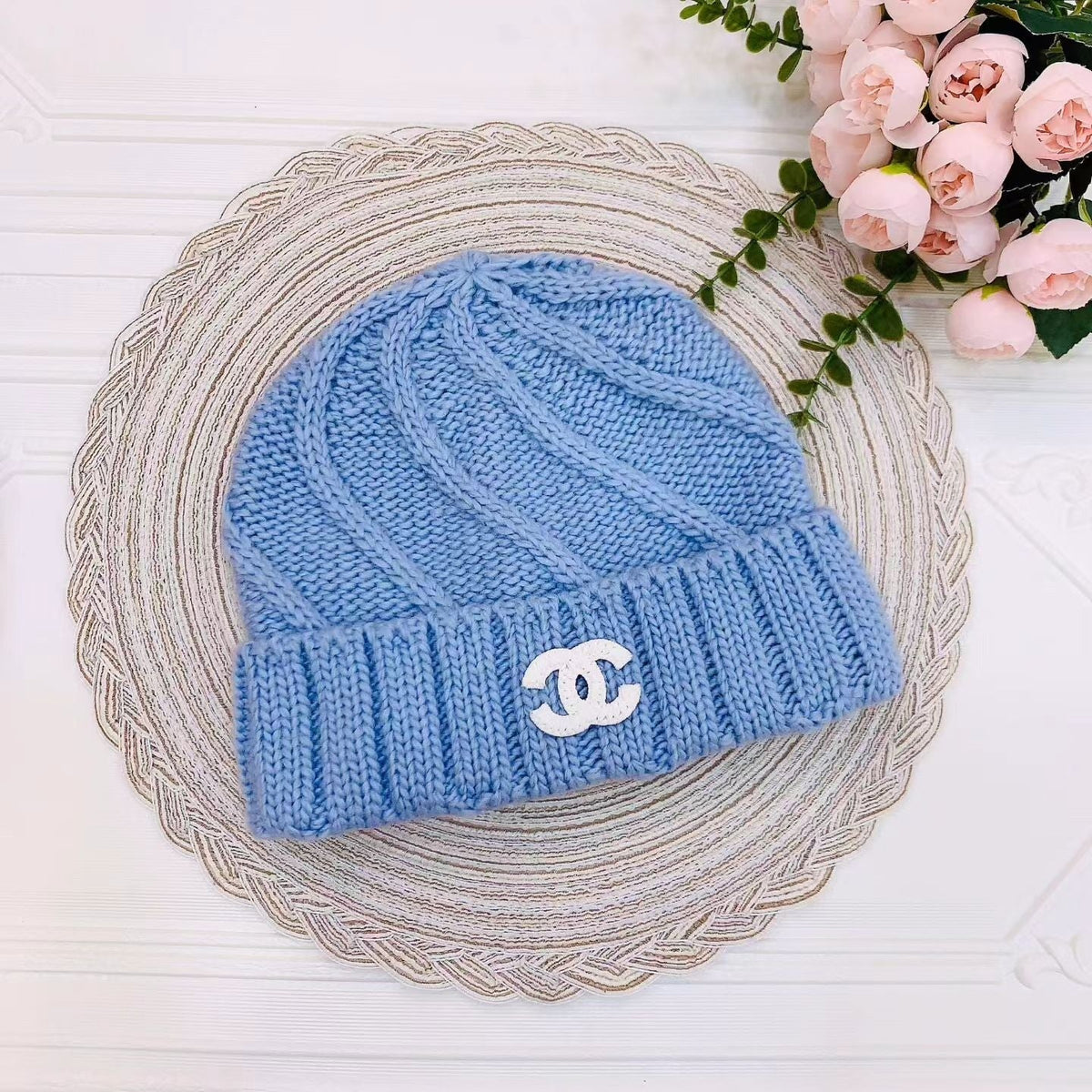 CC 26FW Cable-Knit Beanie Cashmere Wool 518018