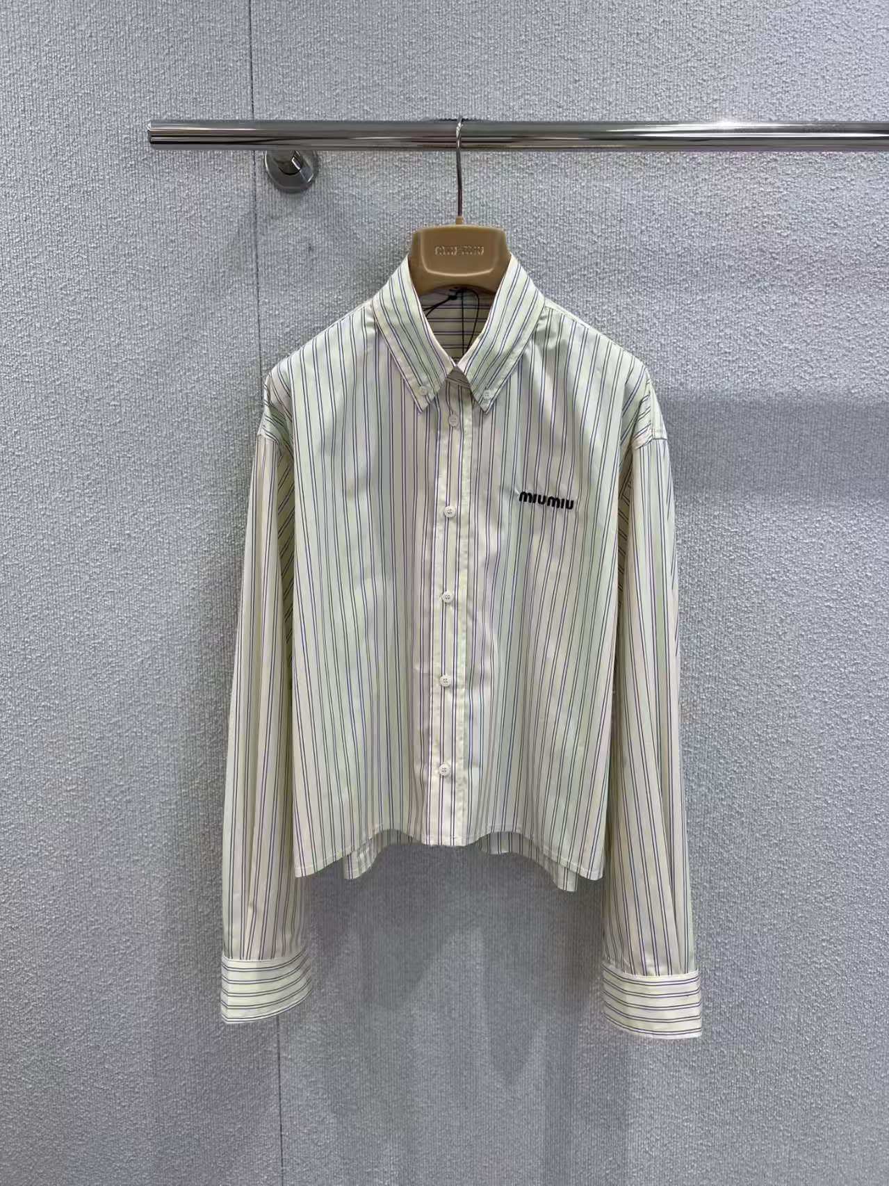 Miu Miu Striped Cotton Shirt