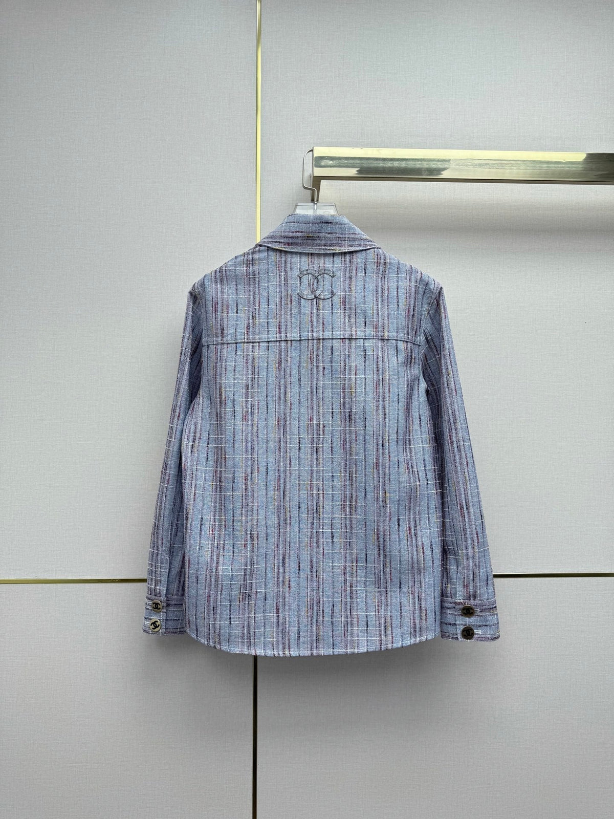 CC 26SS Colorblock Tweed Double Buttons Cotton 437626