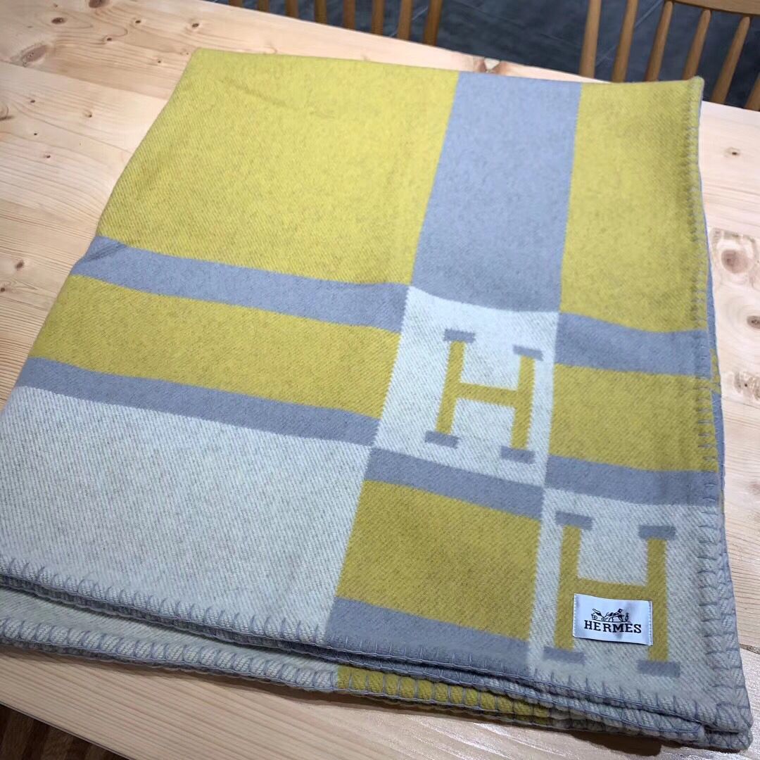 HM Avalon Throw Blanket Jaune Wool Cashmere