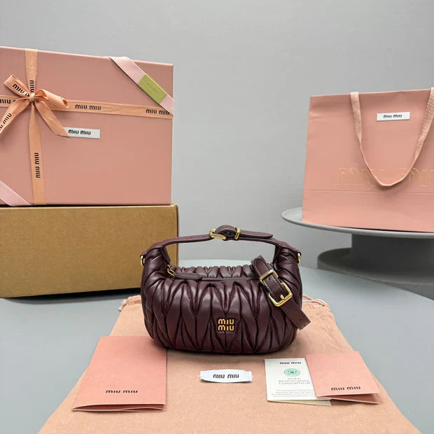 Miumiu 2026 Wander Bag 16cm Matelasse Nappa Leather 351720