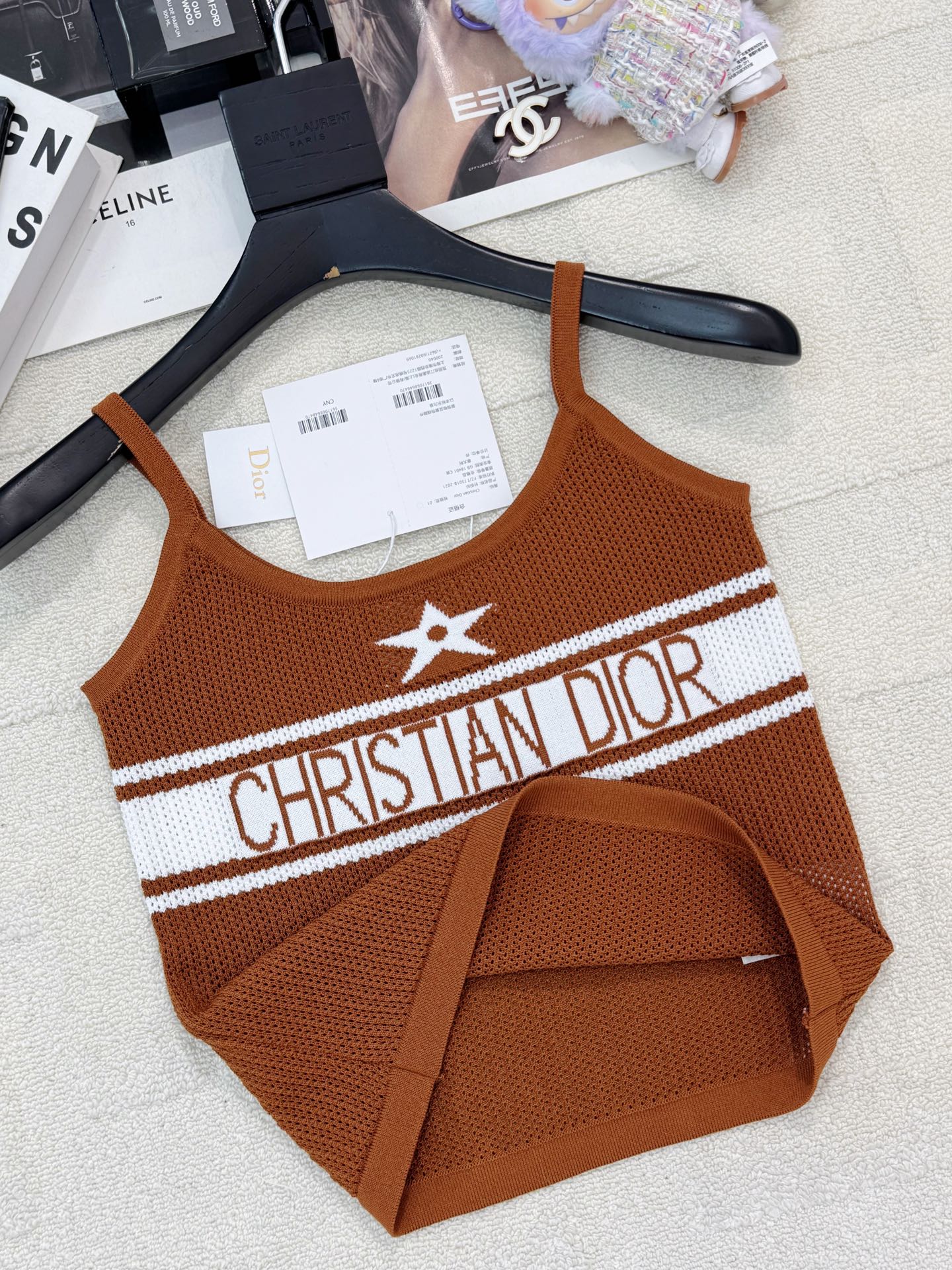CD 26 Five-Pointed Star Hollow-Out Camisole in Tencel