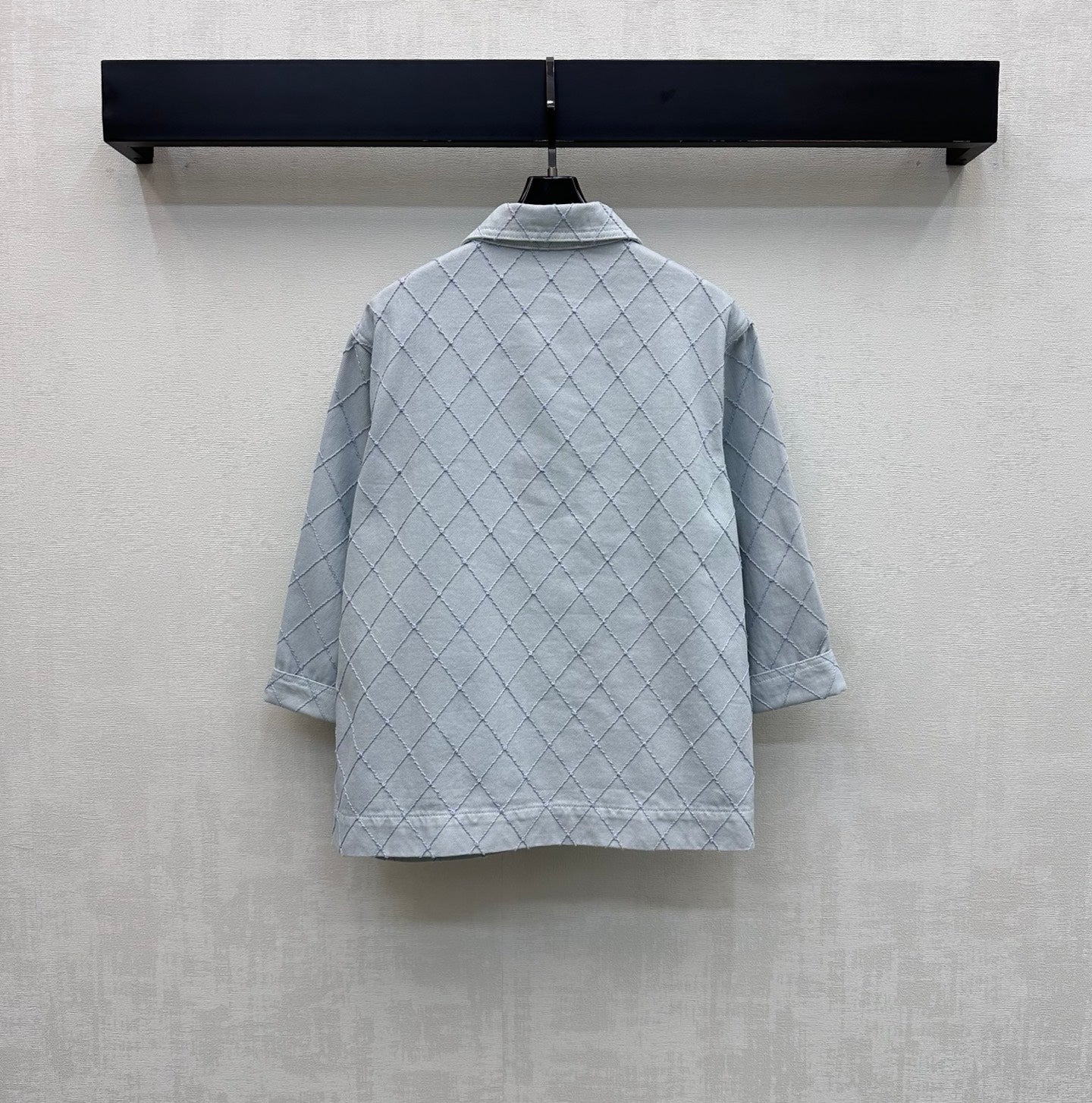 CC 26 Diamond Pattern Denim Shirt Jacket in Cotton