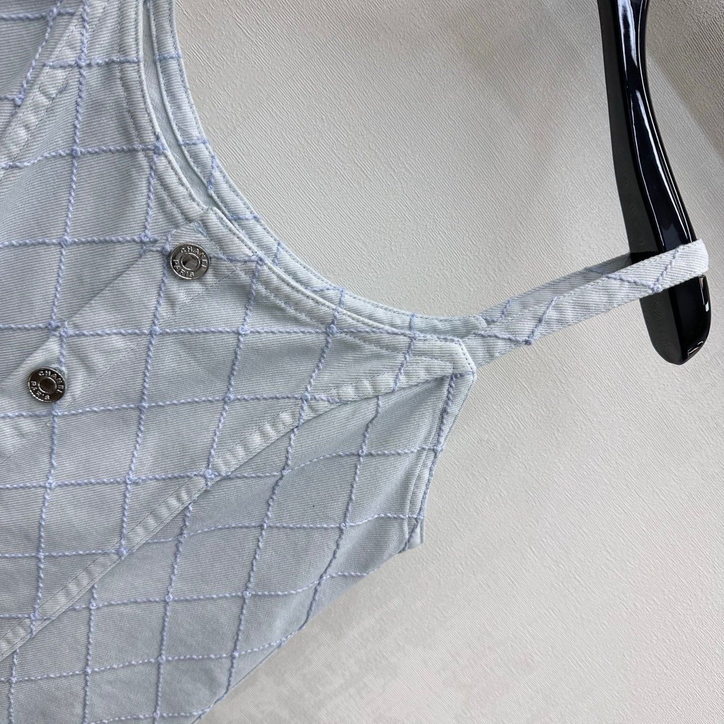 CC 26 Diamond Pattern Denim Dress in Cotton