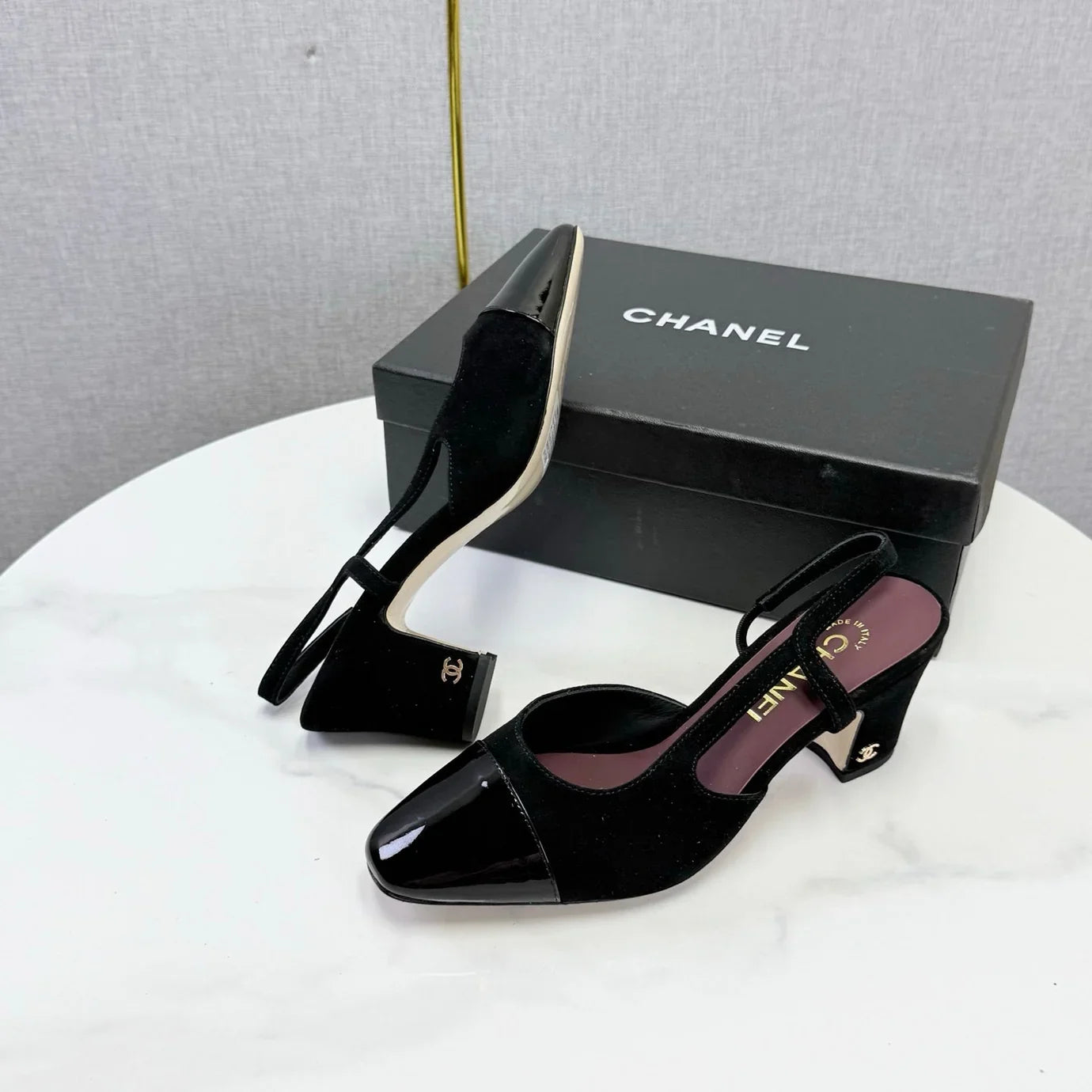 Chanel 2026 Slingback 5cm Suede Leather 02