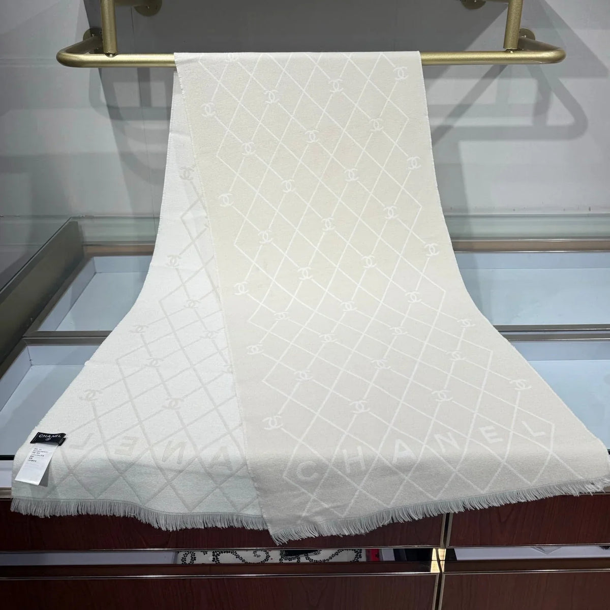 Chanel 2026 Quilted Scarf 190cm Cashmere 217120
