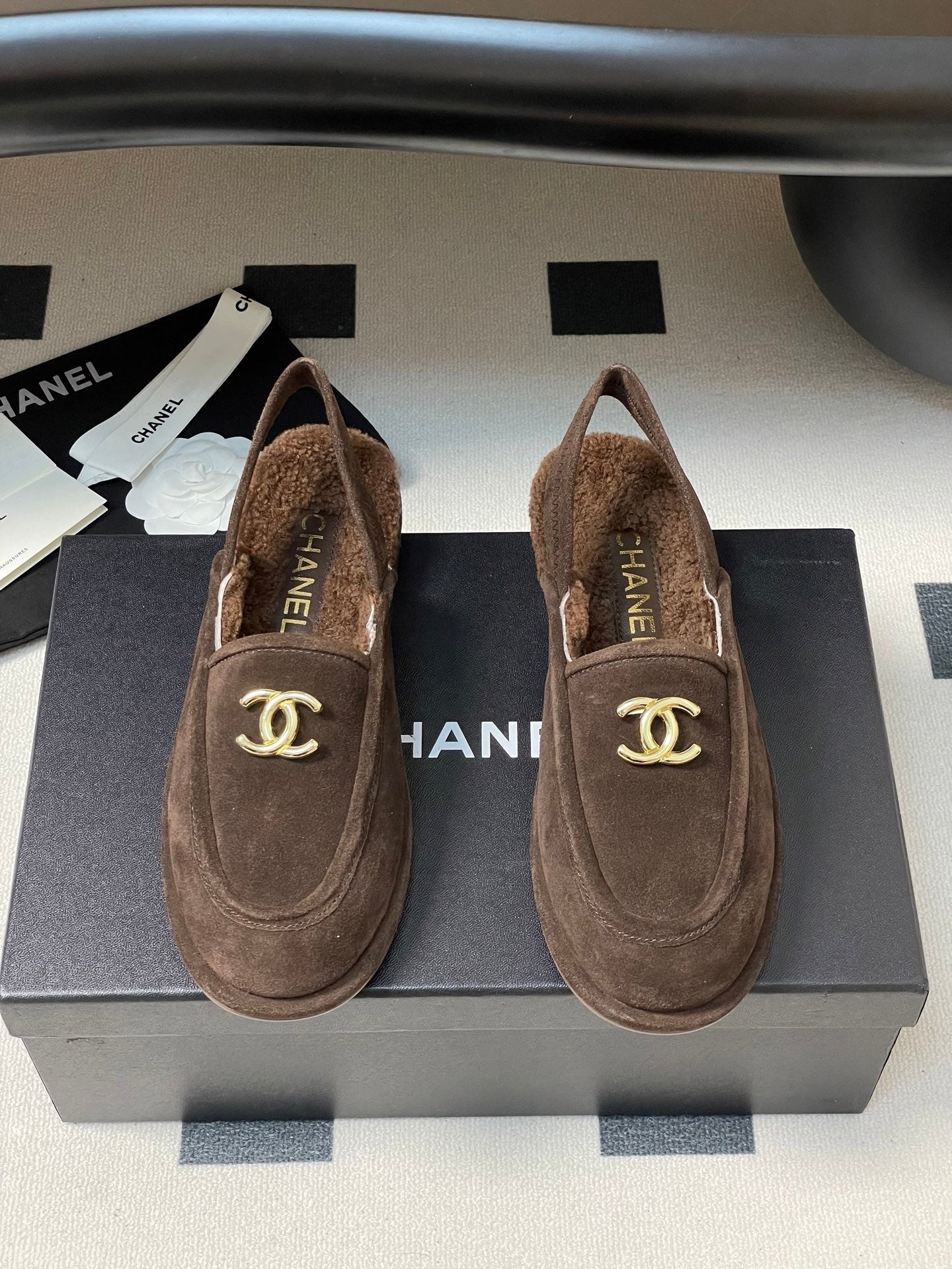 Chanel 2026 Loafer Suede Lambskin Fur 356382