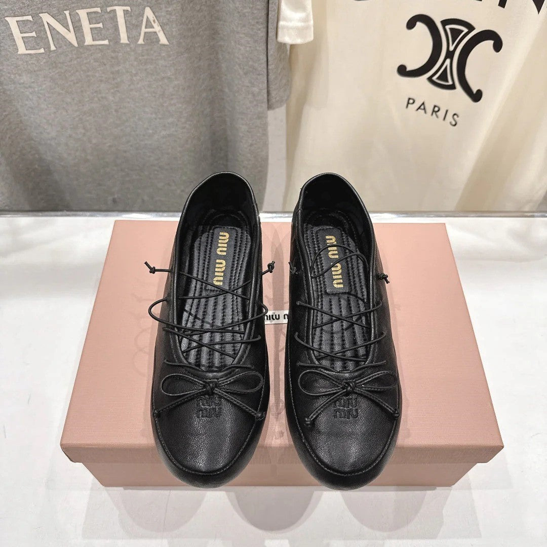 Miumiu 26ss Fairy Style Ballet Flats Sheepskin