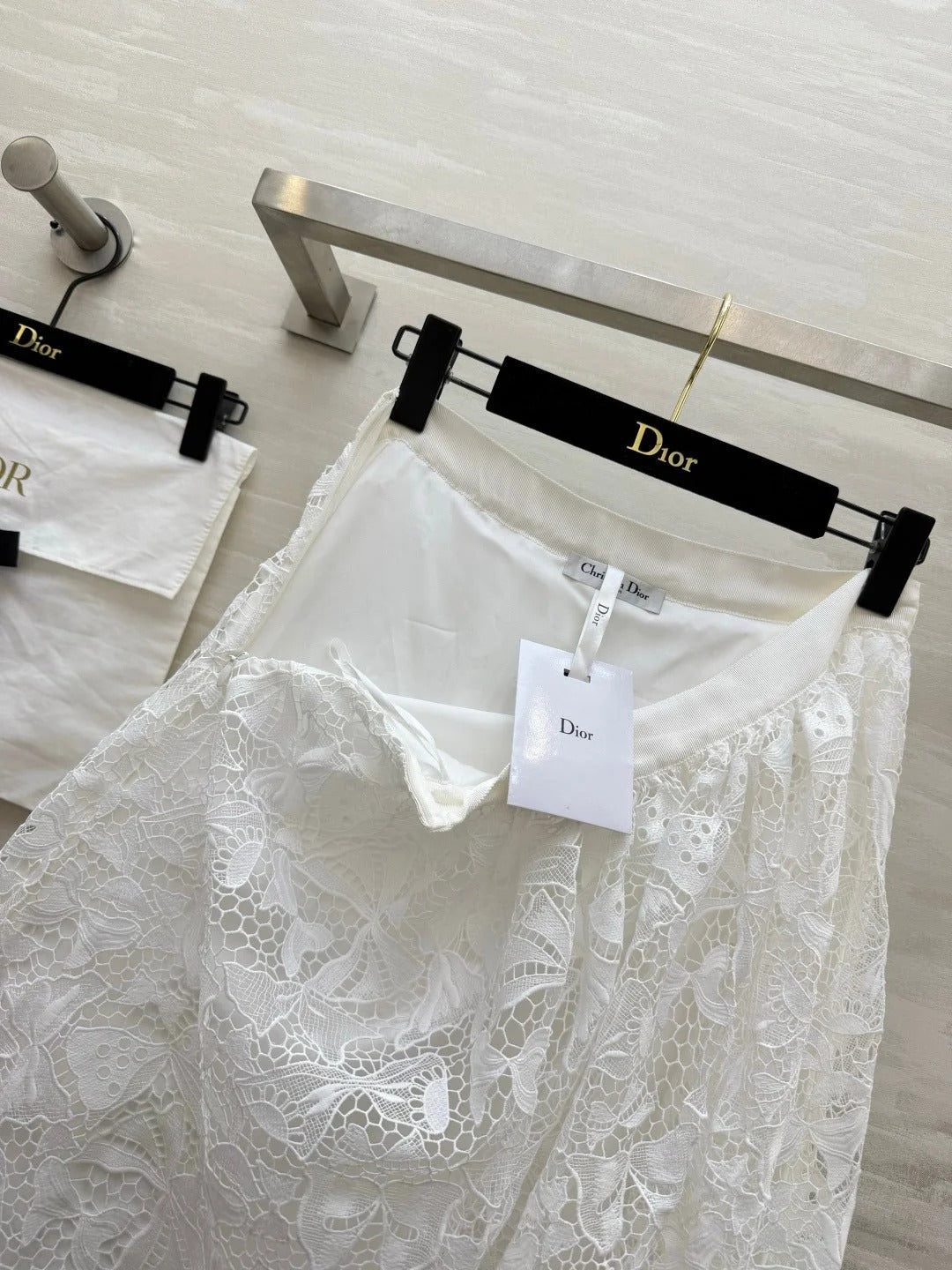 Dior 2026 Lace Skirt Black And White Cotton 410264