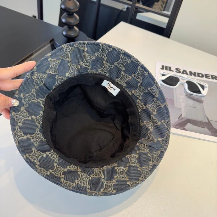 Celine Bucket Hat Blue Cotton 262199