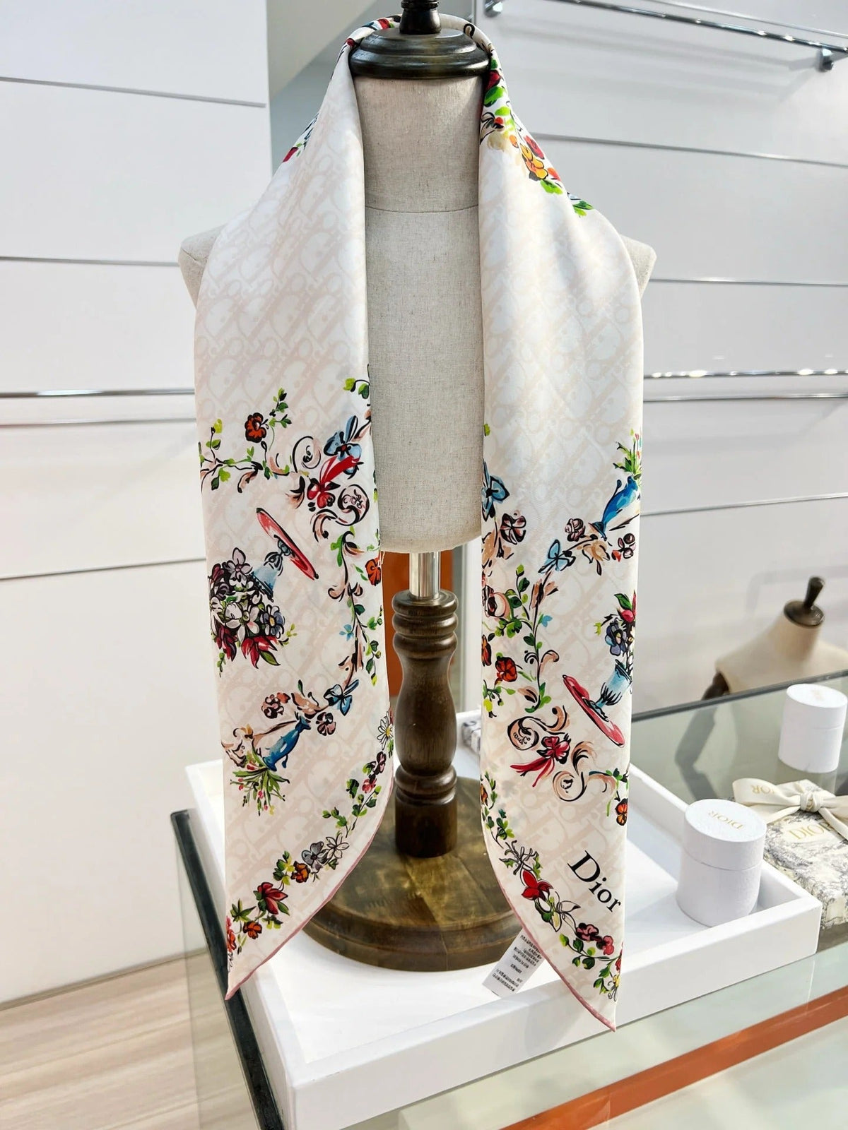 Dior 2026 Arabesque Scarf 90cm Colorful Silk 211790