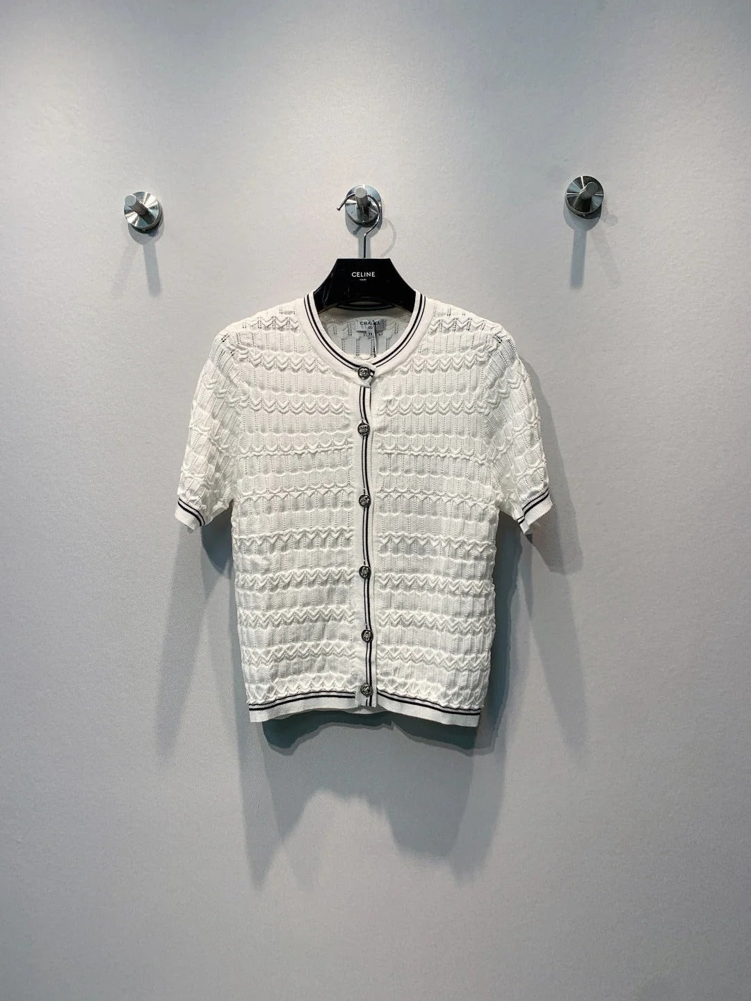 Chanel 2026 Openwork Knit Sweater Cardigan 402075