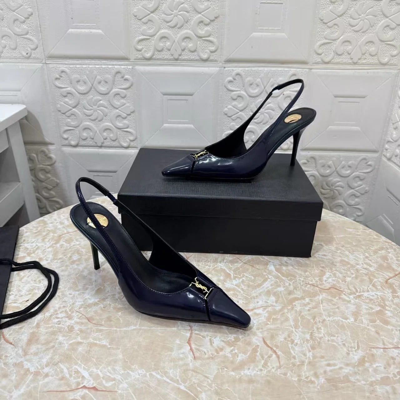 YSL 2026 Babylone Slingback 90mm Sheepskin