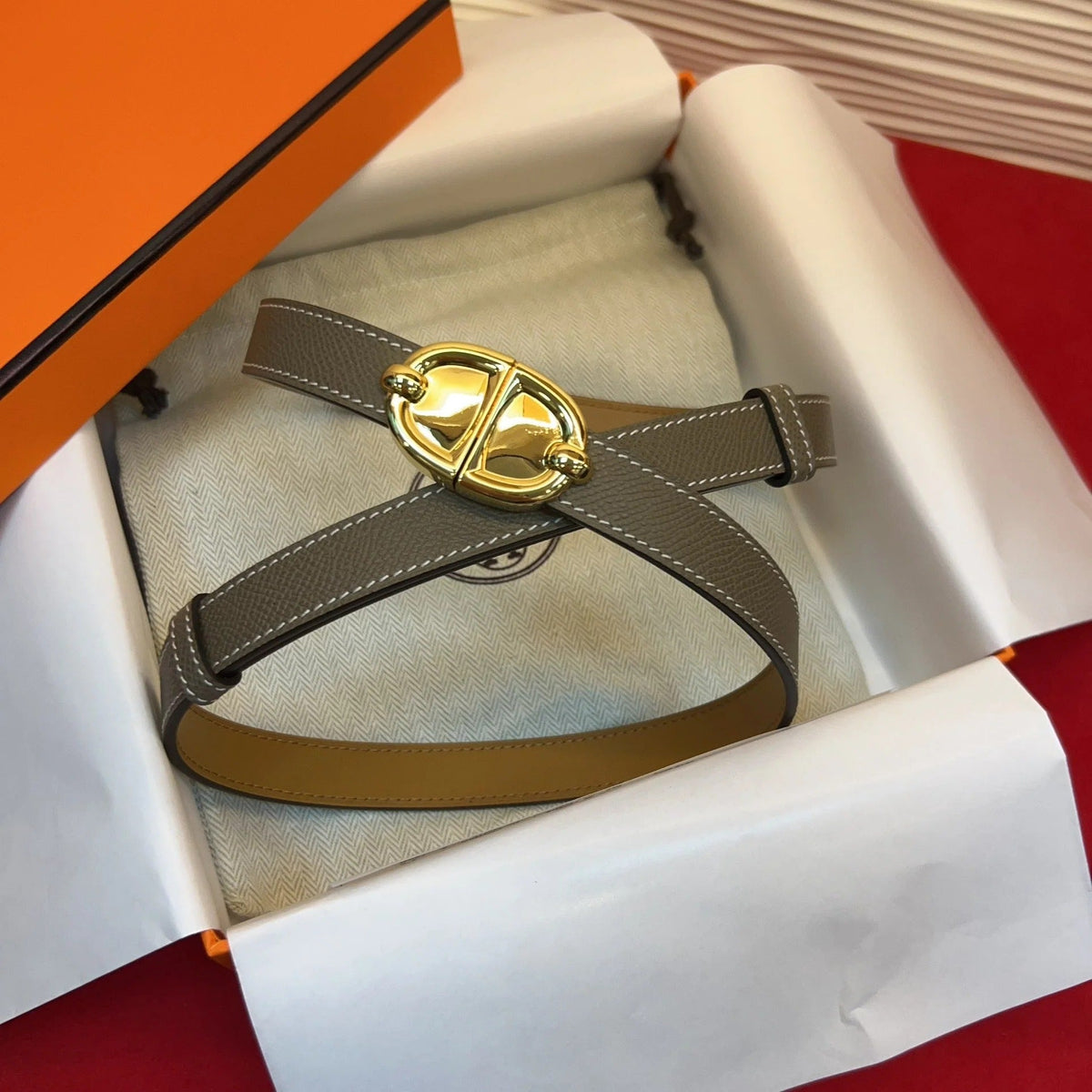 Hermes 2026 Chaine Ancre Belt 18mm Epsom leather 212454