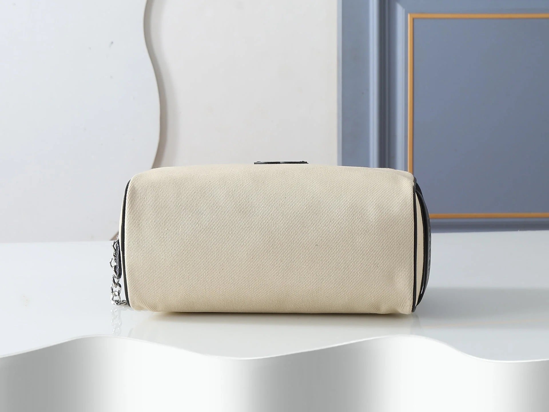 Chanel 2026 Large Zippered Pouch 29cm Canvas Leather