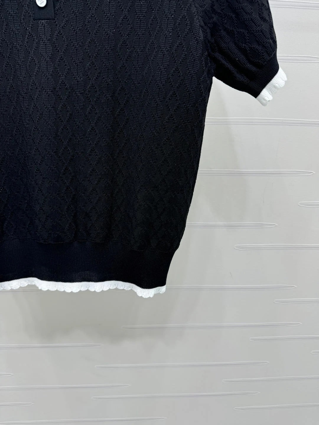 Chanel 2026 Preppy Style Knitted Polo Shirt Cotton 380688