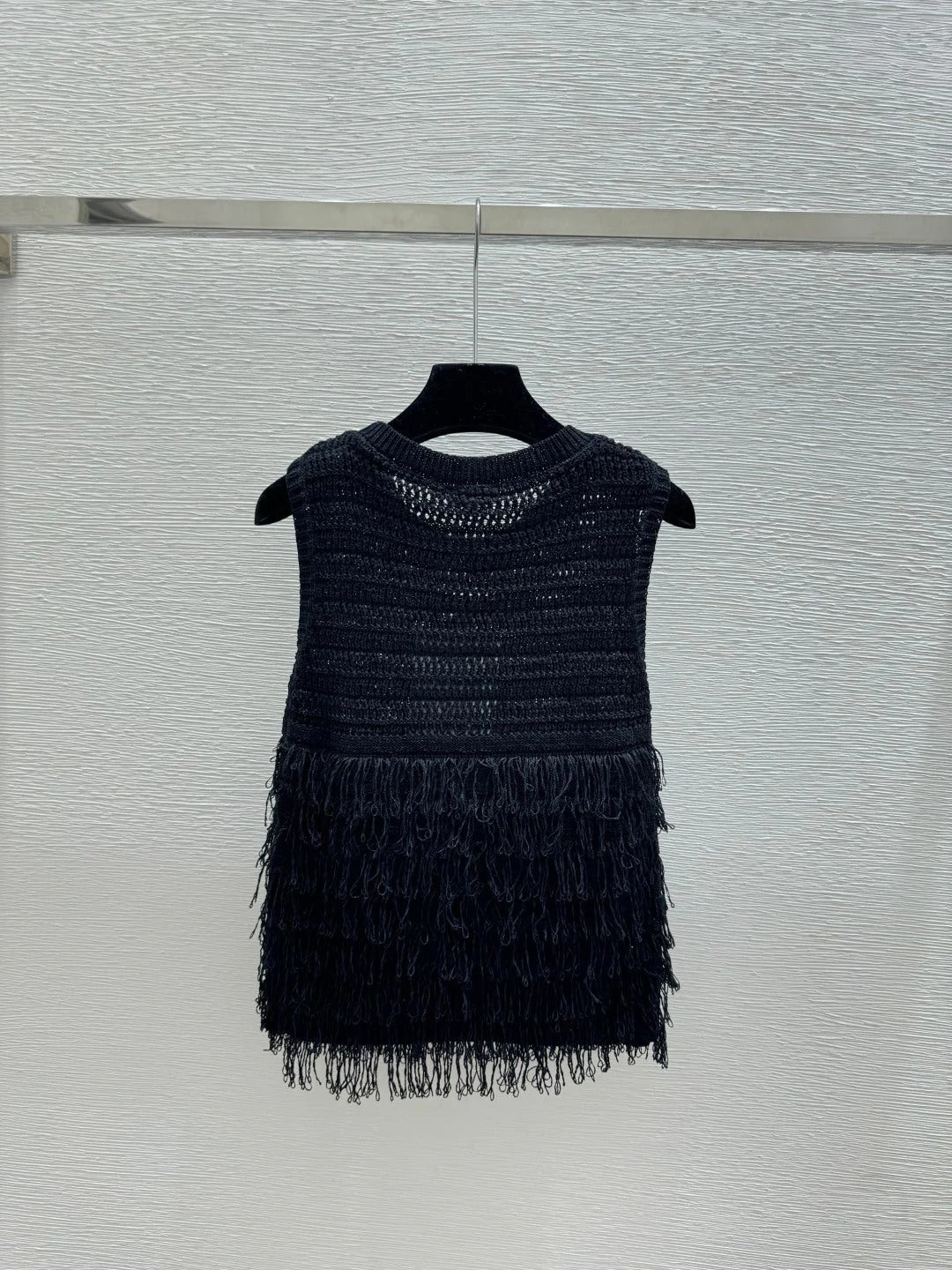 Chanel 2026 Tassel Knit Vest Cotton 264003