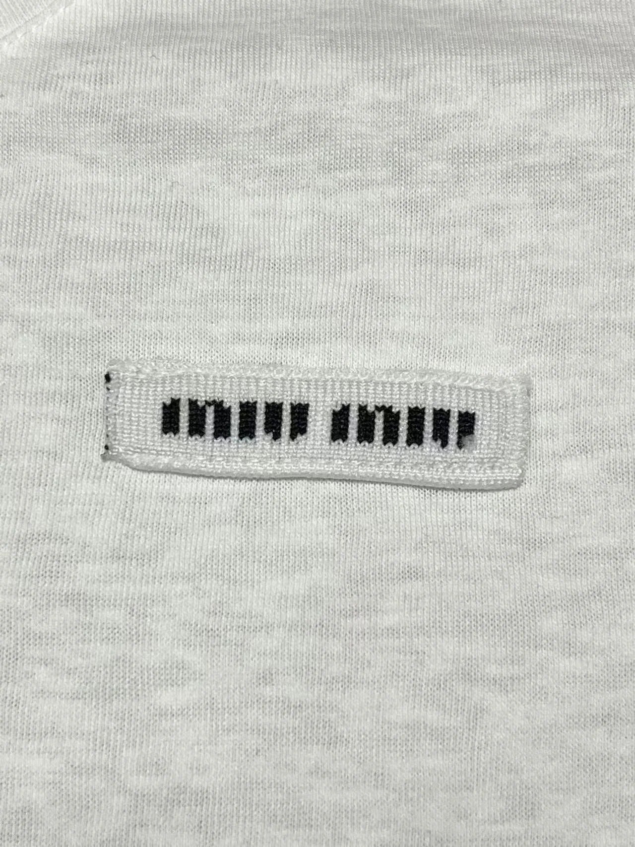 Miumiu 2026 V-neck short-sleeved T-shirt Cotton