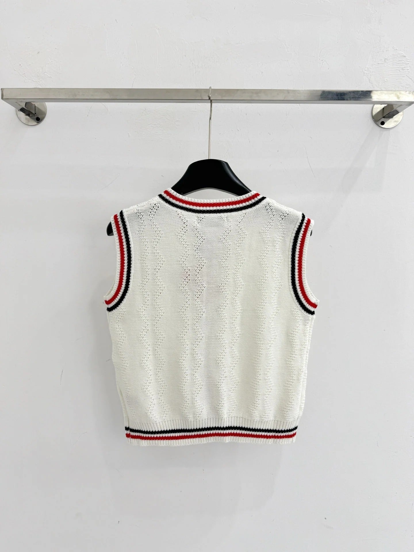 Miumiu 2026 Color-blocked Striped Knit Vest Wool Cashmere 179476