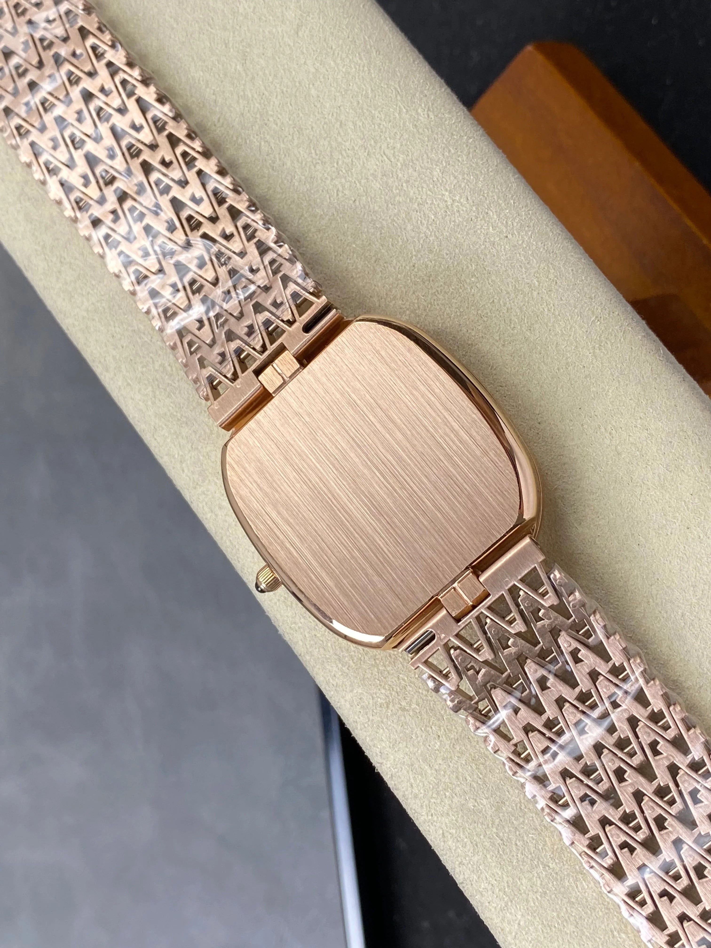 Patek Philippe Golden Ellipse 41mm Black Dial Rose Gold Strap