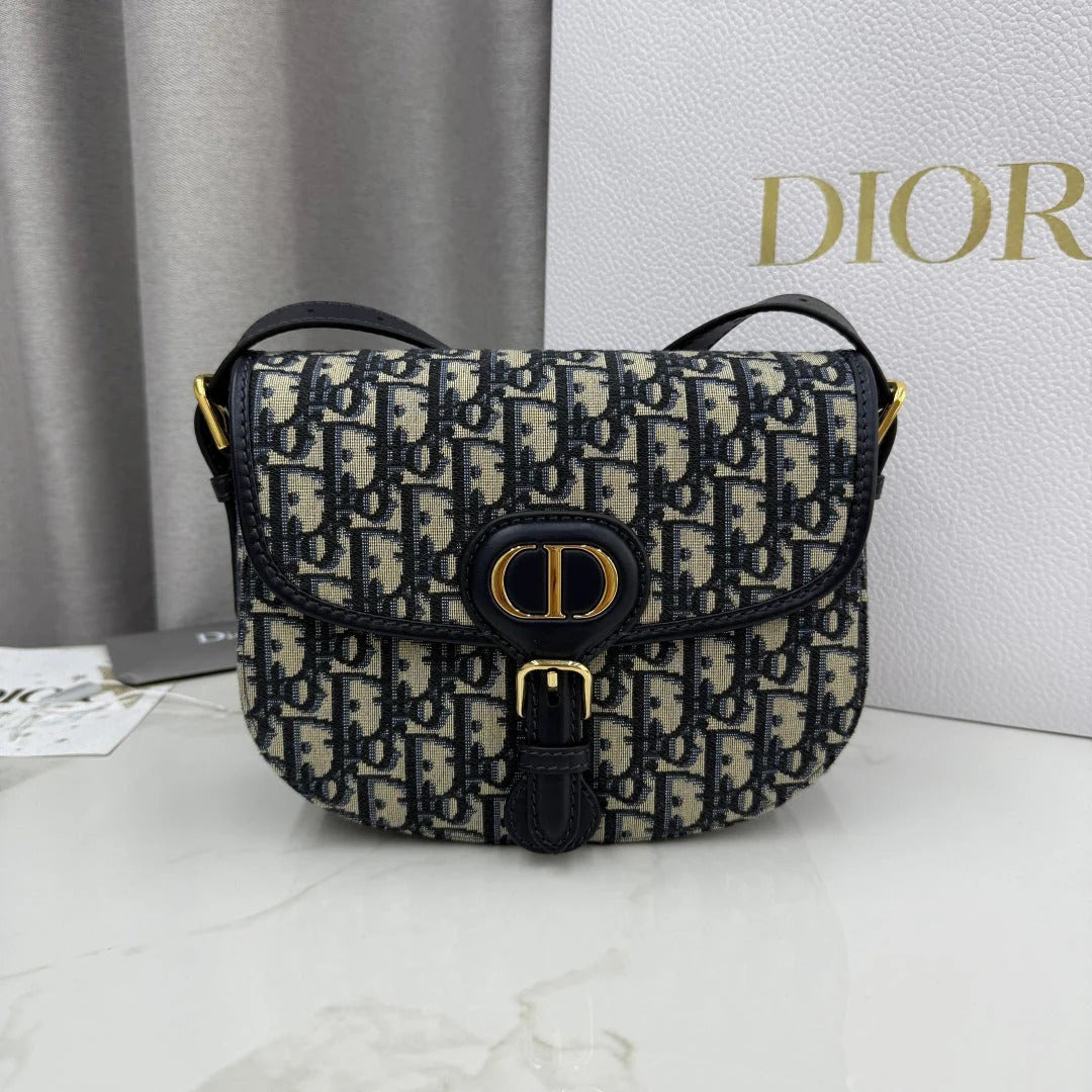 Dior 2026 Bobby Bag 22cm Multicolors Fabric and Grained Calfskin