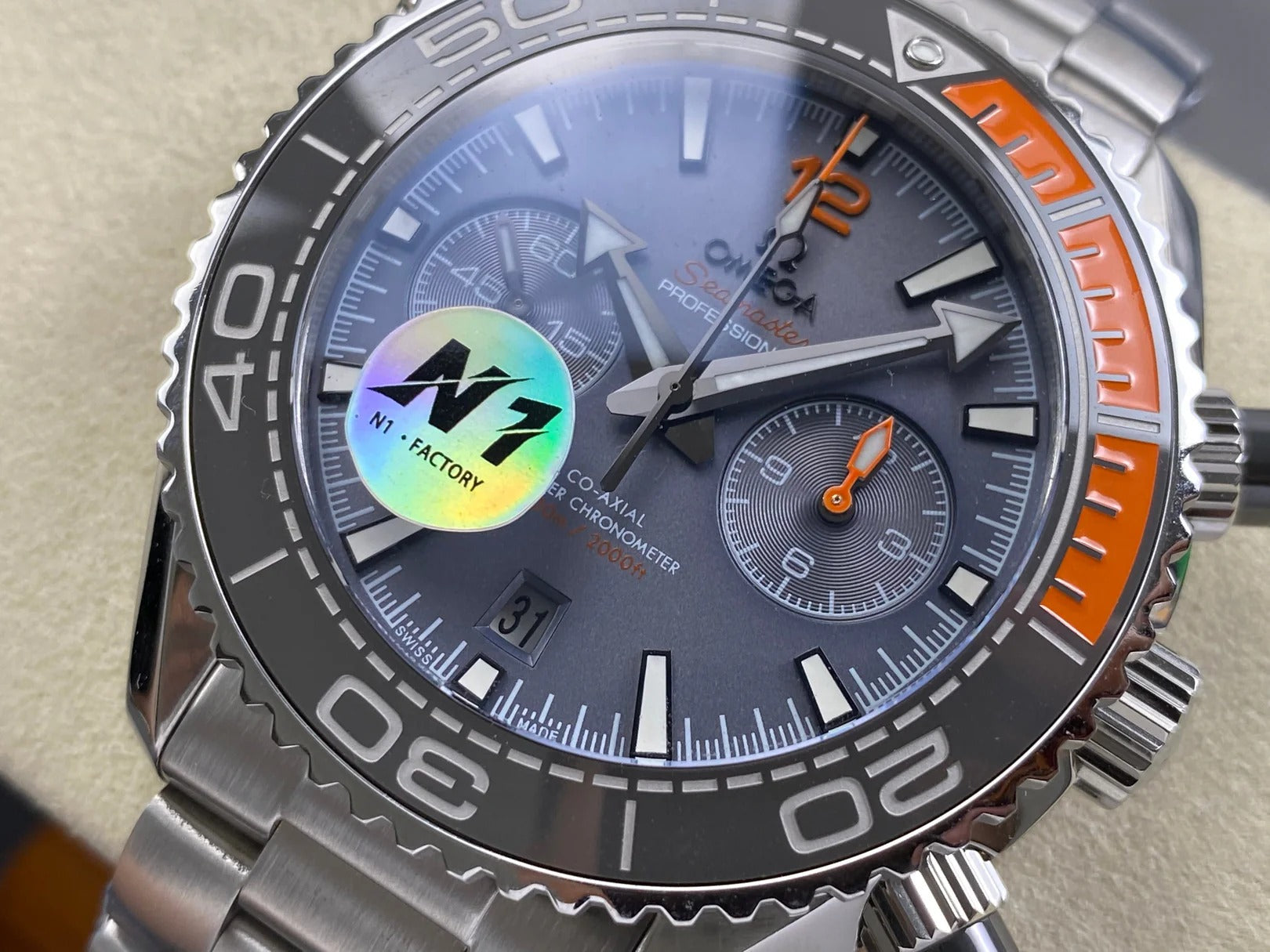 Omega Seamaster 46mm Dark Gray Dial Black Bezel Steel