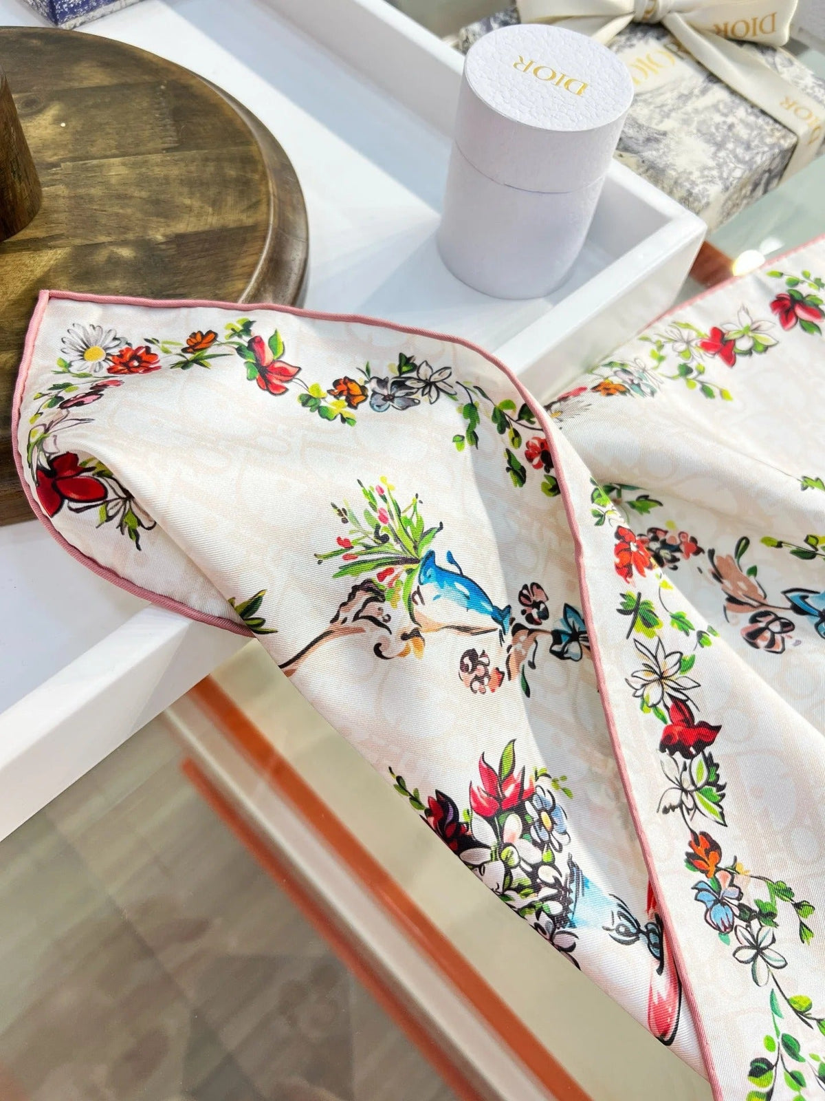Dior 2026 Arabesque Scarf 90cm Colorful Silk 211790