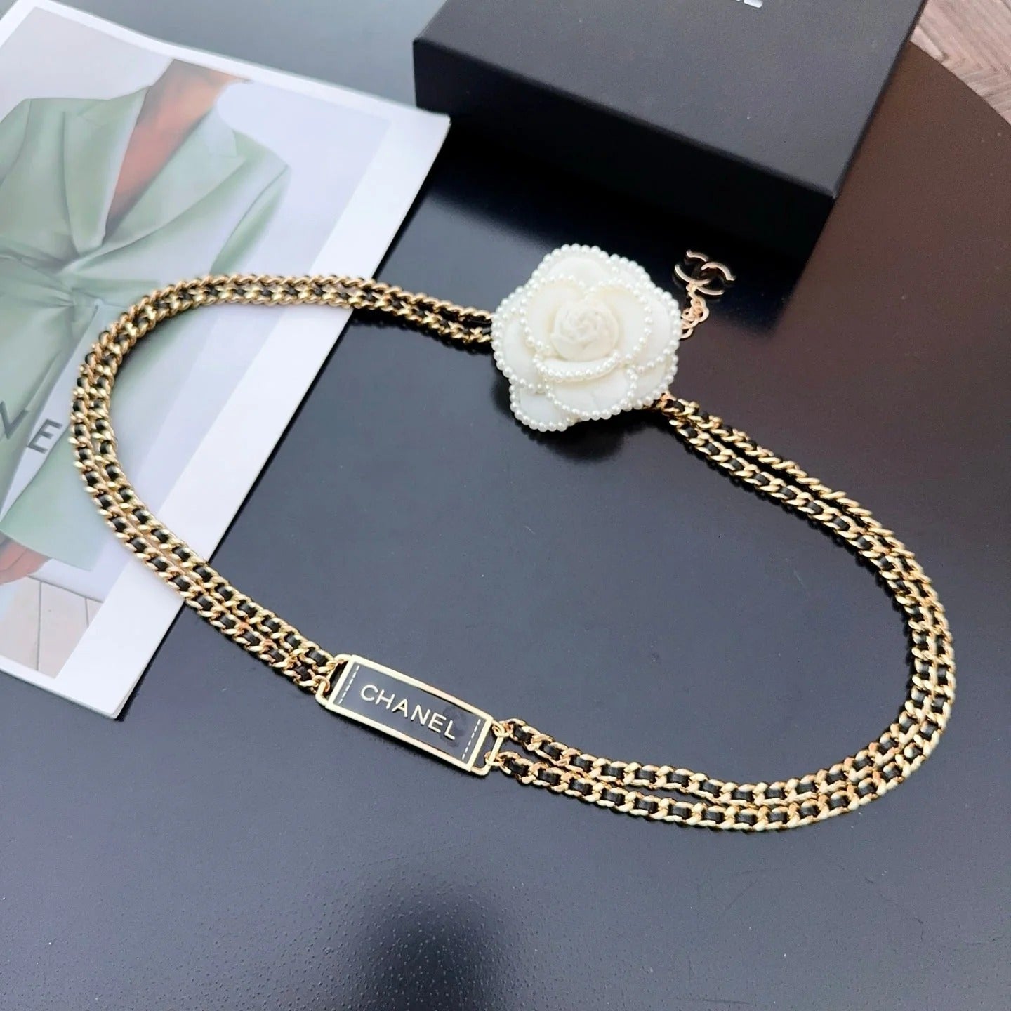 Chanel 2026 CC Logo Plaque Waist Belt 213244