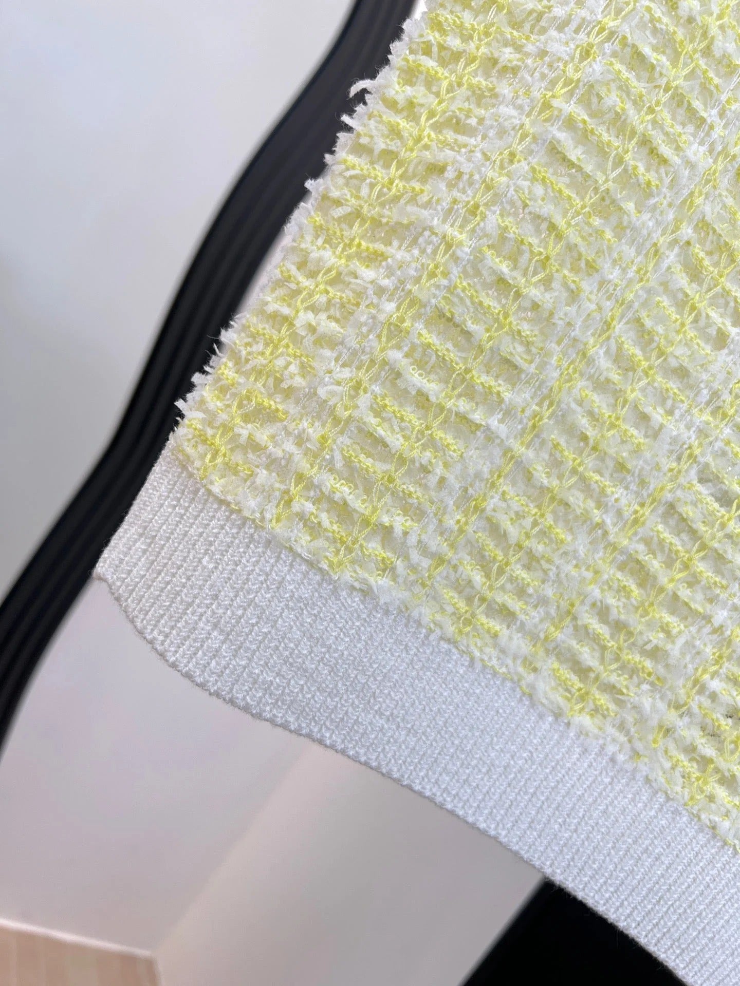 Chanel 2026 Vest Light Yellow mix White Cotton 664173