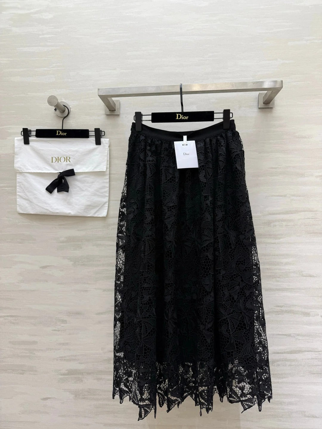 Dior 2026 Lace Skirt Black And White Cotton 410264