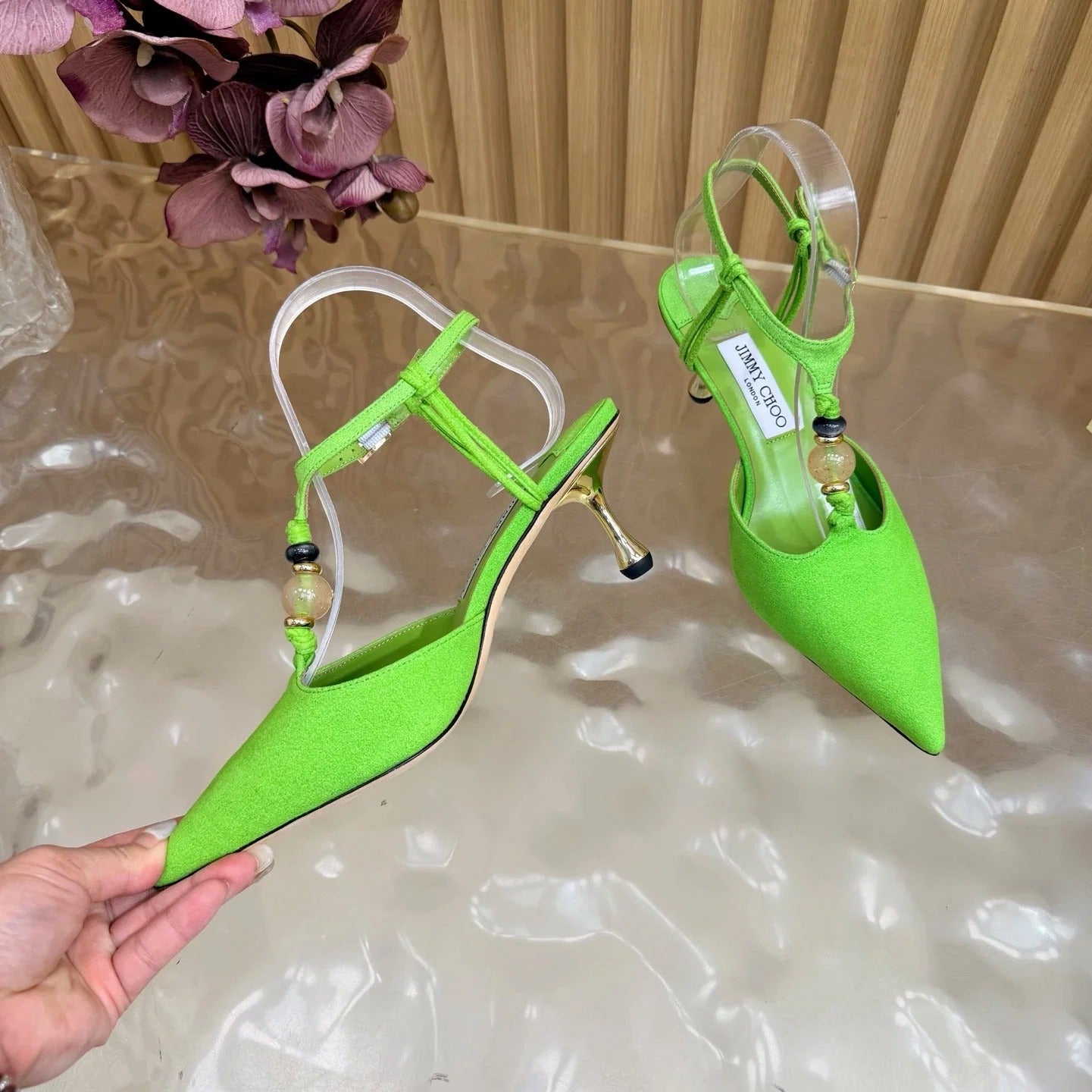 Jimmy Choo 2026 Lauri Slingback 65mm Suede Leather 949800