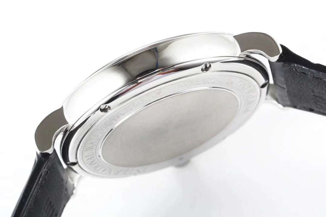 IWC Portofino 40mm Black Dial Steel Case Black Leather Strap