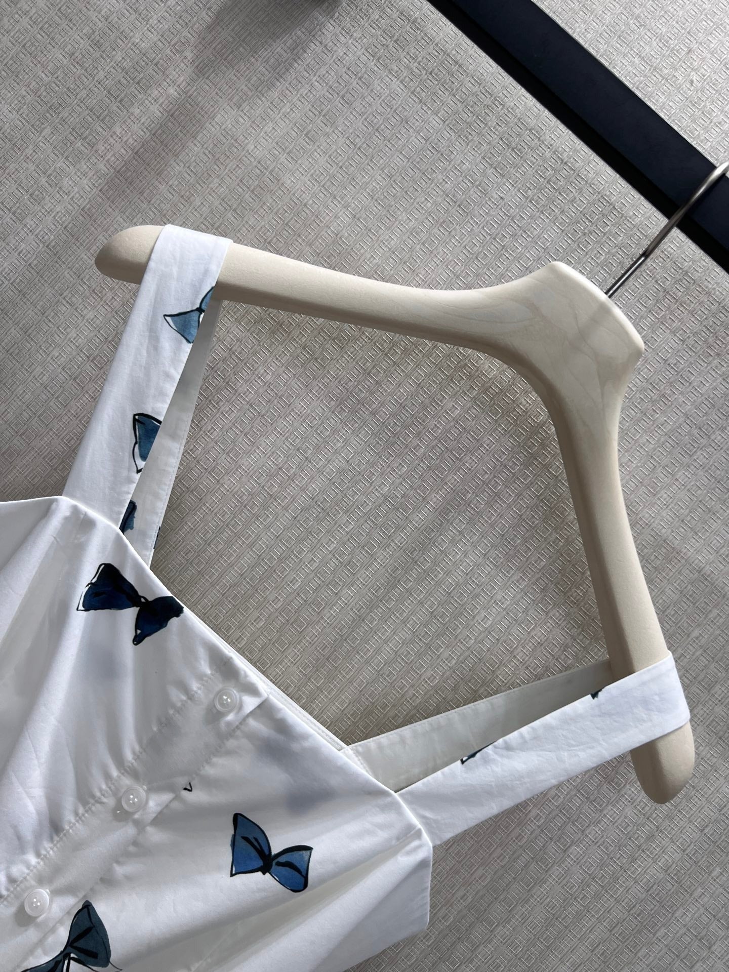 Dior 2026 Spaghetti Straps Dress White Blue Cotton 400591
