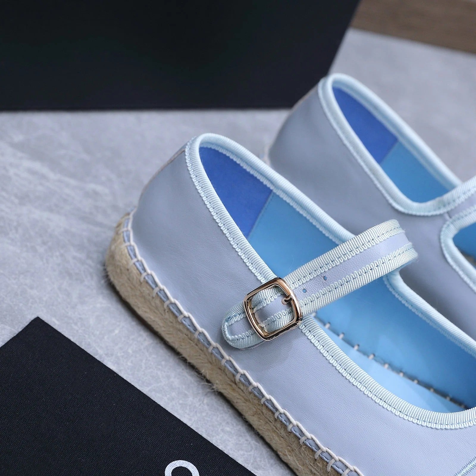 Chanel 2026 Mary Jane Shoes Blue Sheepskin 758385