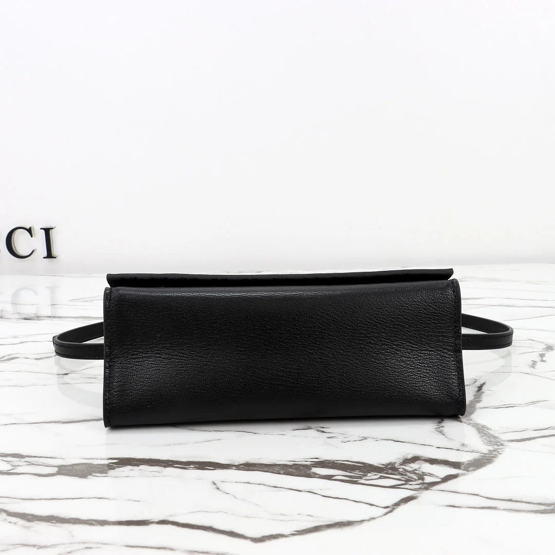 Gucci 2026 Wallet with Strap 19cm Black Calfskin