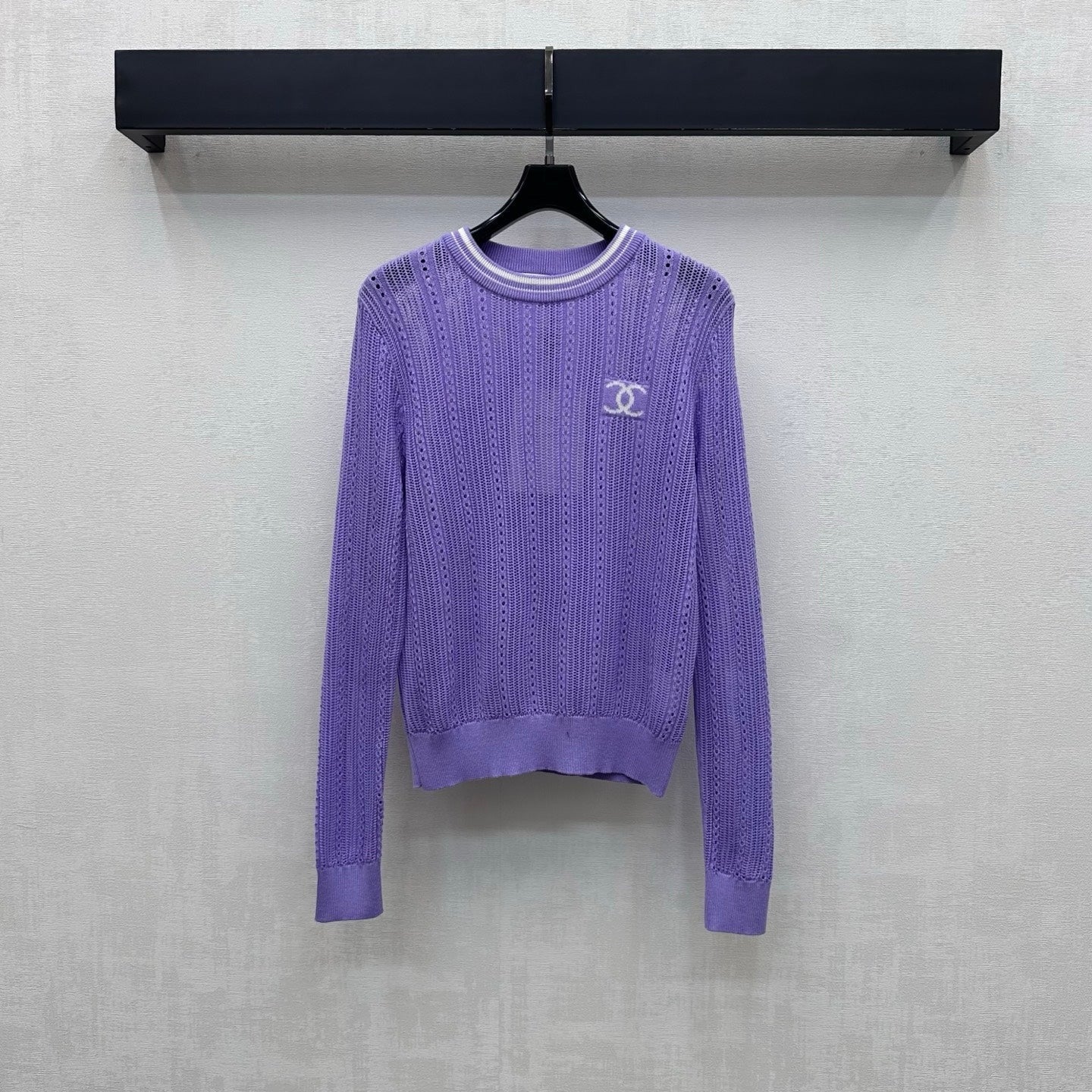 Chanel 2026 Hollow Long-sleeved Knit Top Wool 418615
