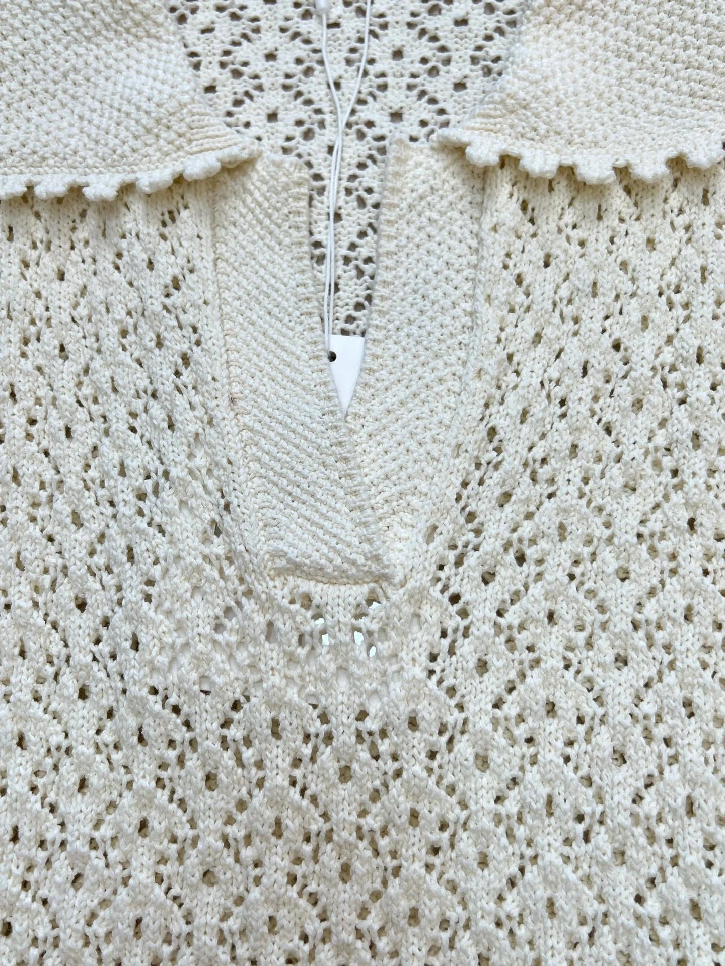Chanel 2026 Knit Sweater Cream Cotton 637494