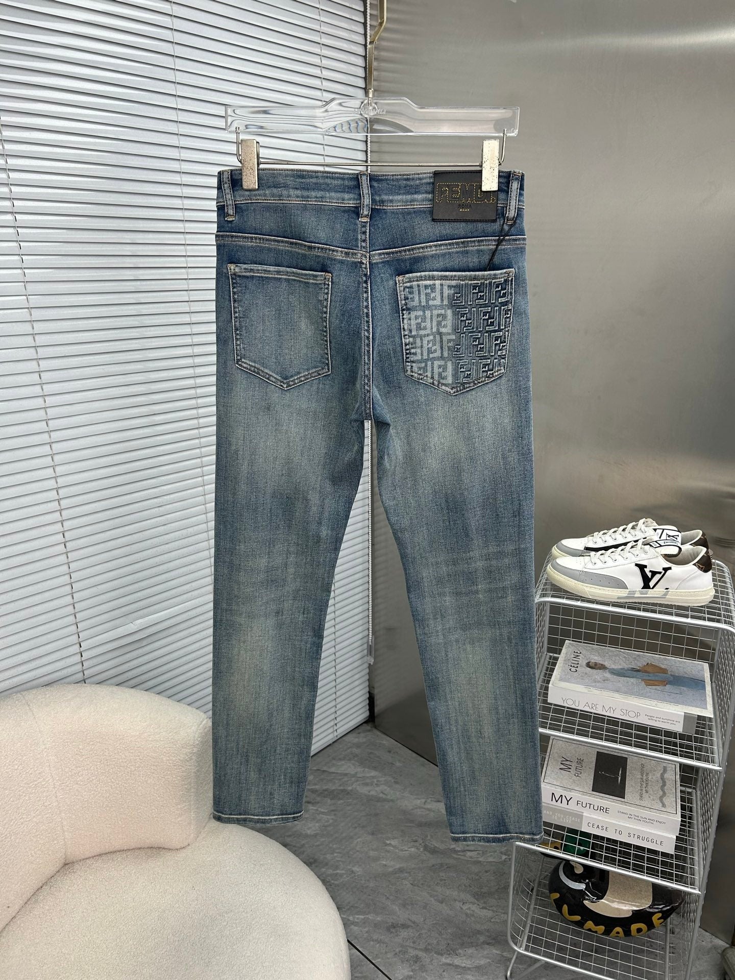 Fendi 2026 Men's Jeans Blue Denim 802289