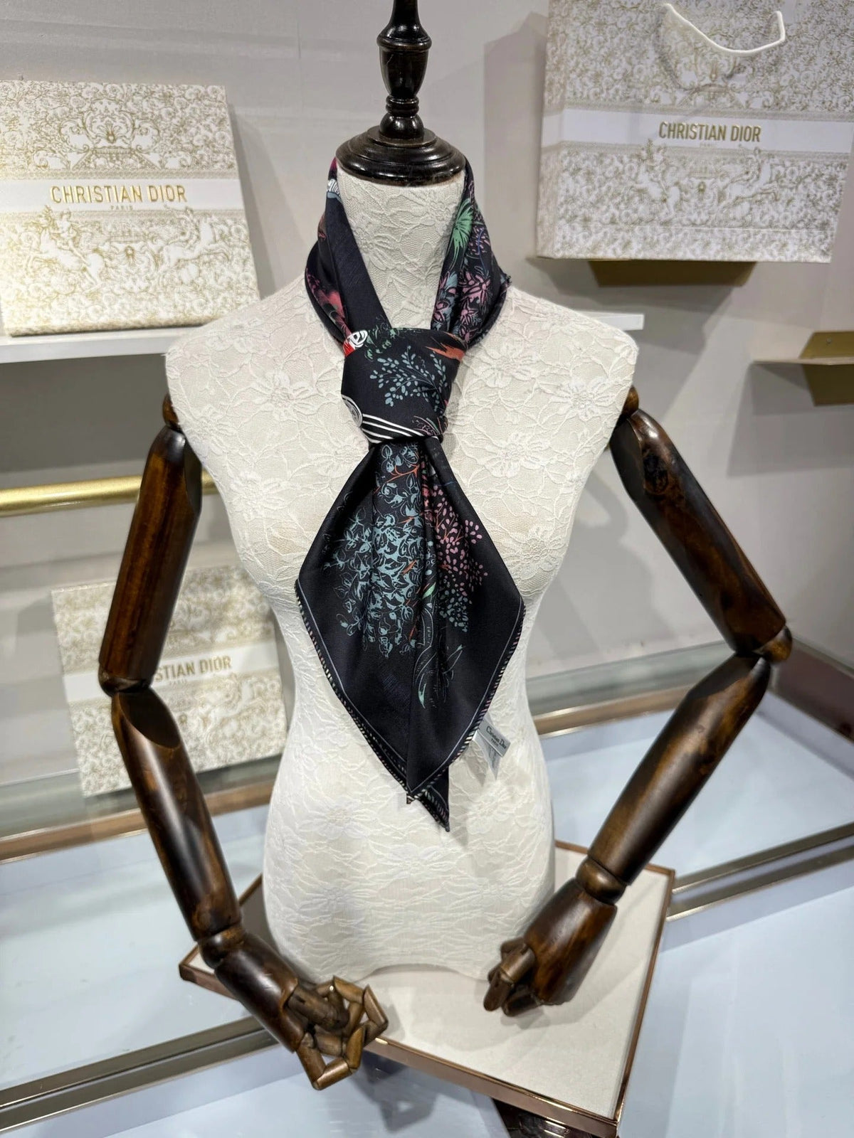 Dior 2026 Charming Garden Square Scarf 90cm Silk 207569