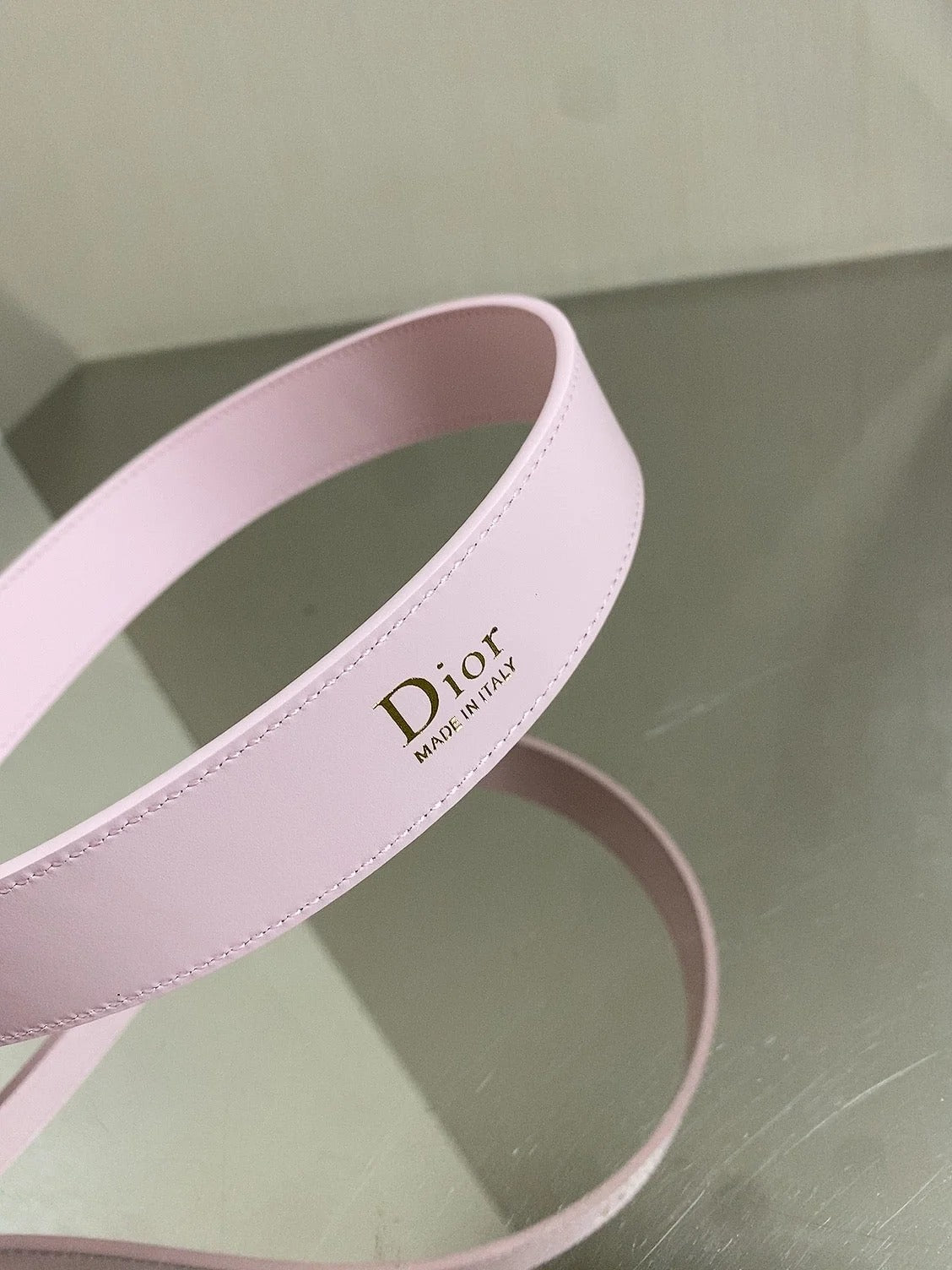 Dior 2026 30 Montaigne Reversible Belt 30mm Pink Gold Calfskin