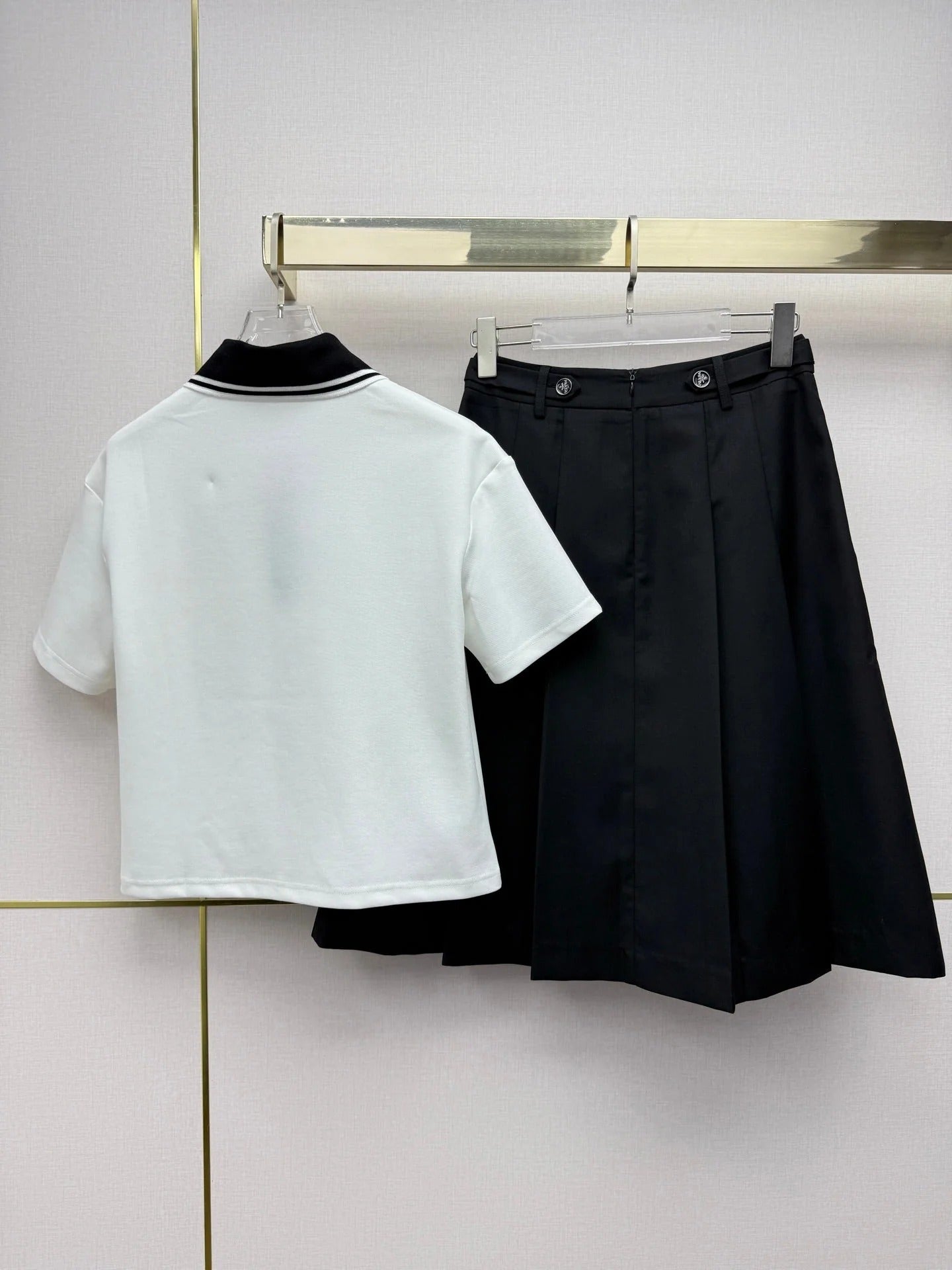 Prada 2026 Polo Shirt And Skirt Set Cotton 365048
