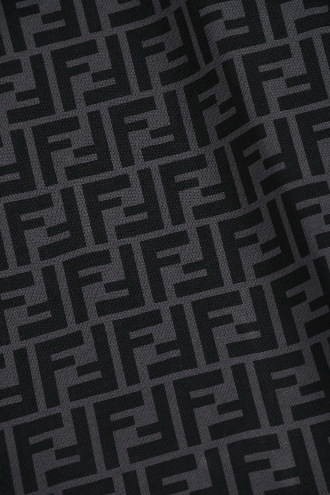 Fendi 2026 Men's T-Shirt Black Gray Cotton 824930