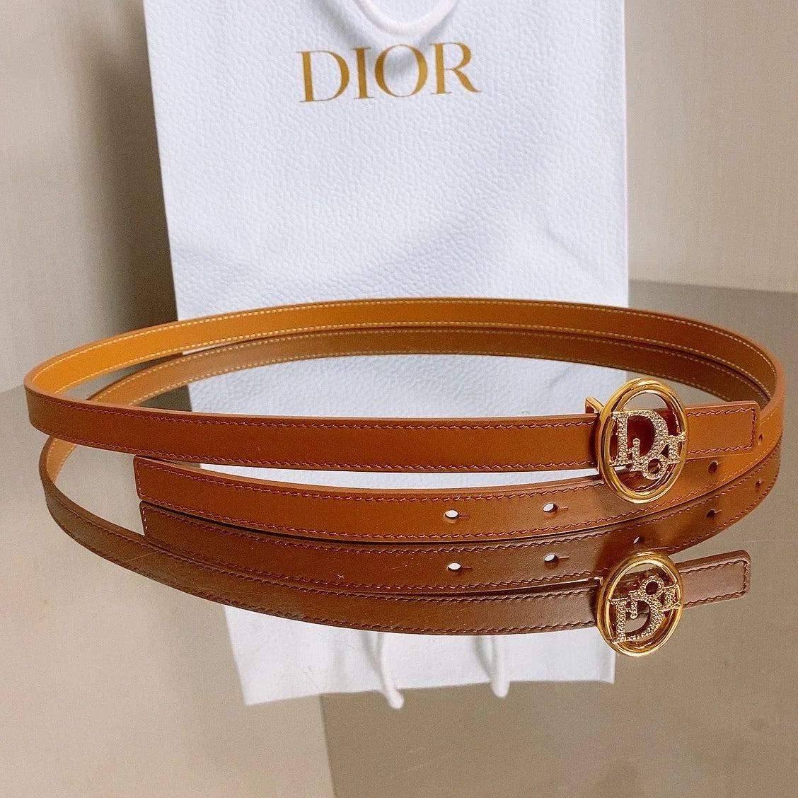 Dior 2026 30 Montaigne Reversible Belt 15mm Calfskin