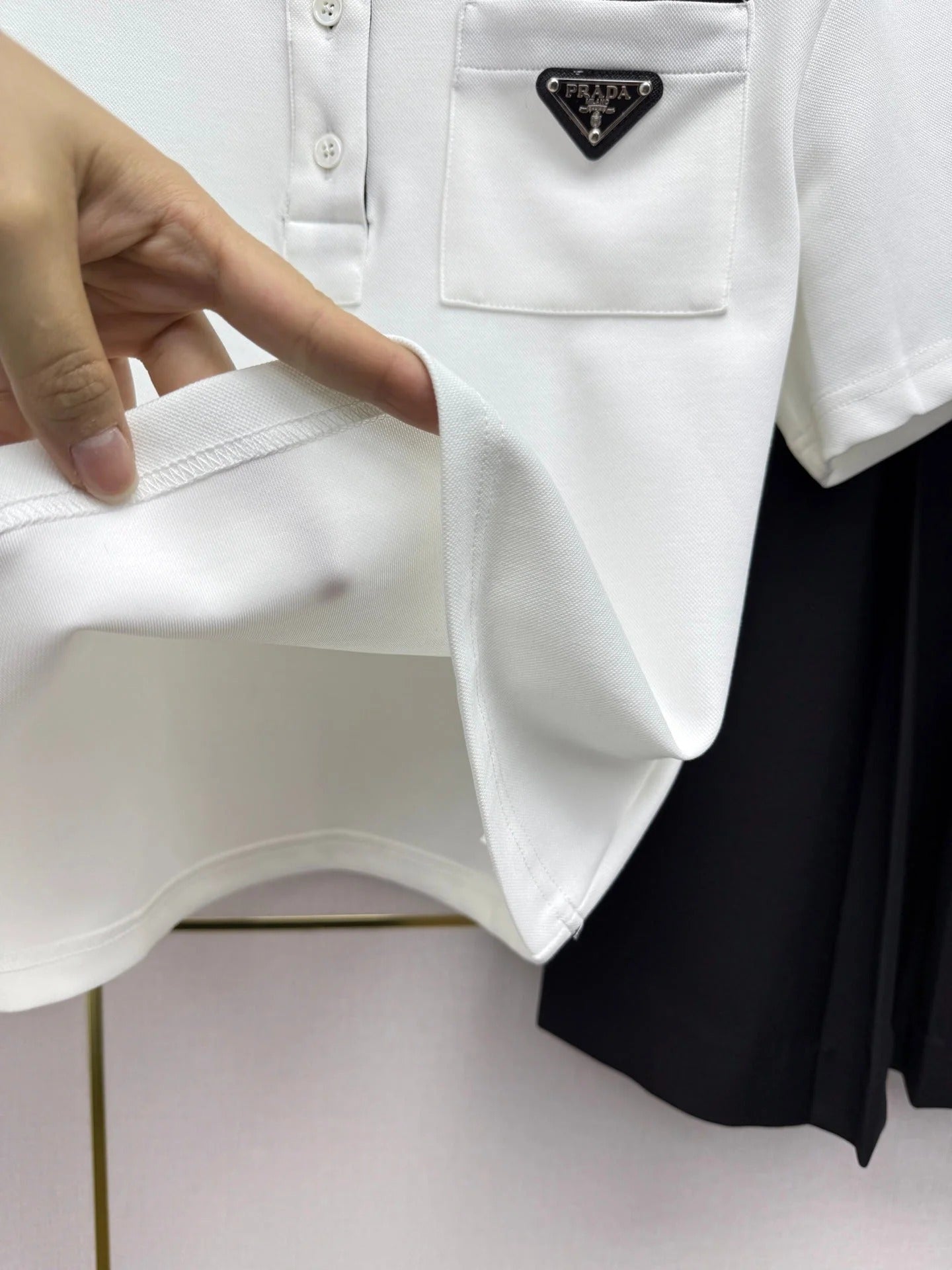 Prada 2026 Polo Shirt And Skirt Set Cotton 365048