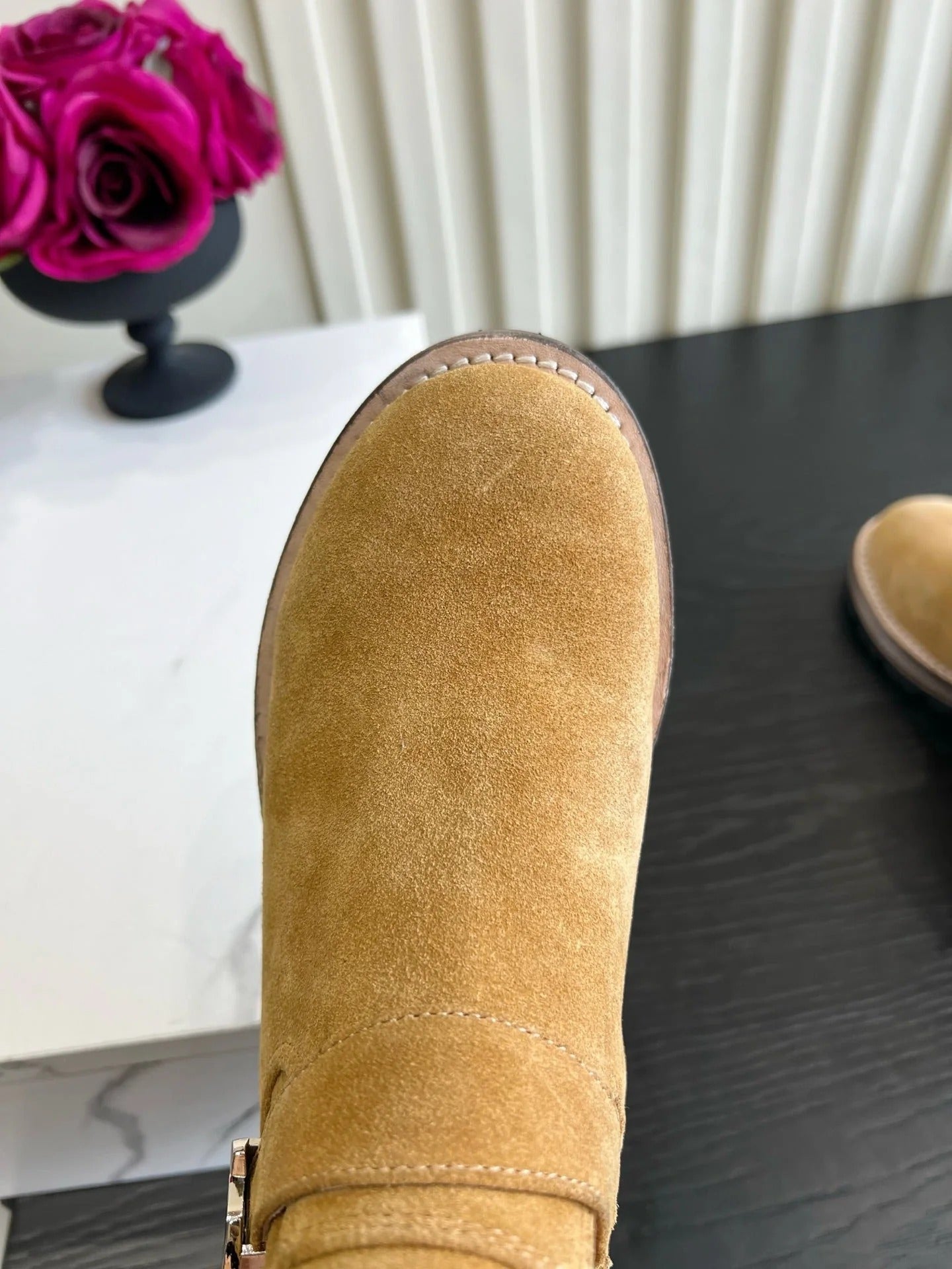 Chanel 2026 Mid-Calf Boots Suede Cowhide 977204