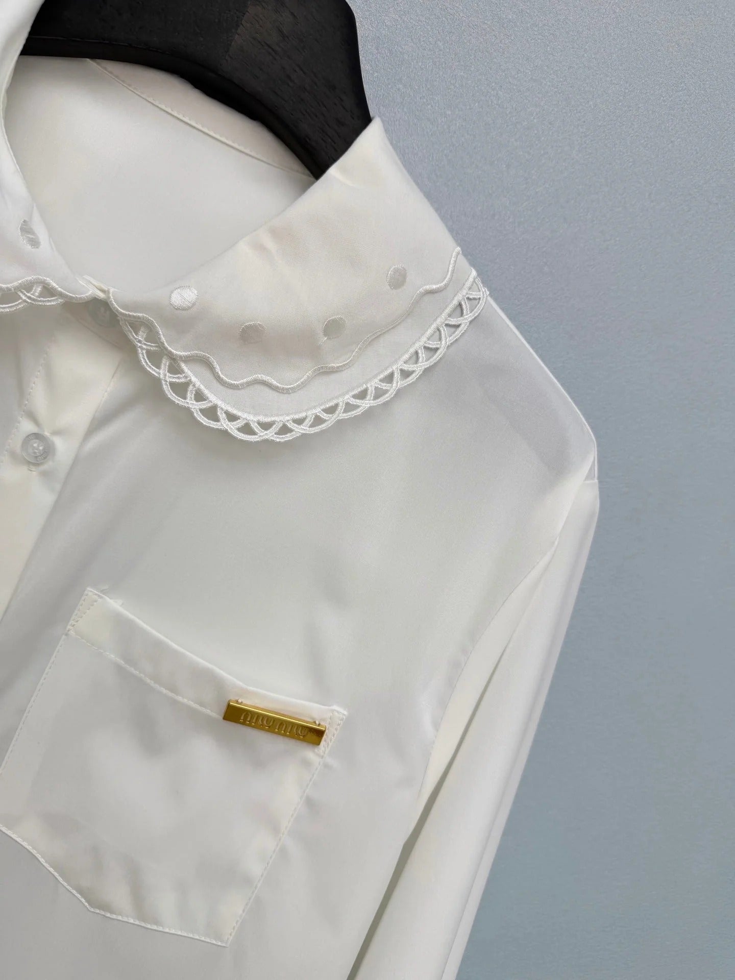 MiuMiu 2026 Long-Sleeve Shirt Cotton 643283