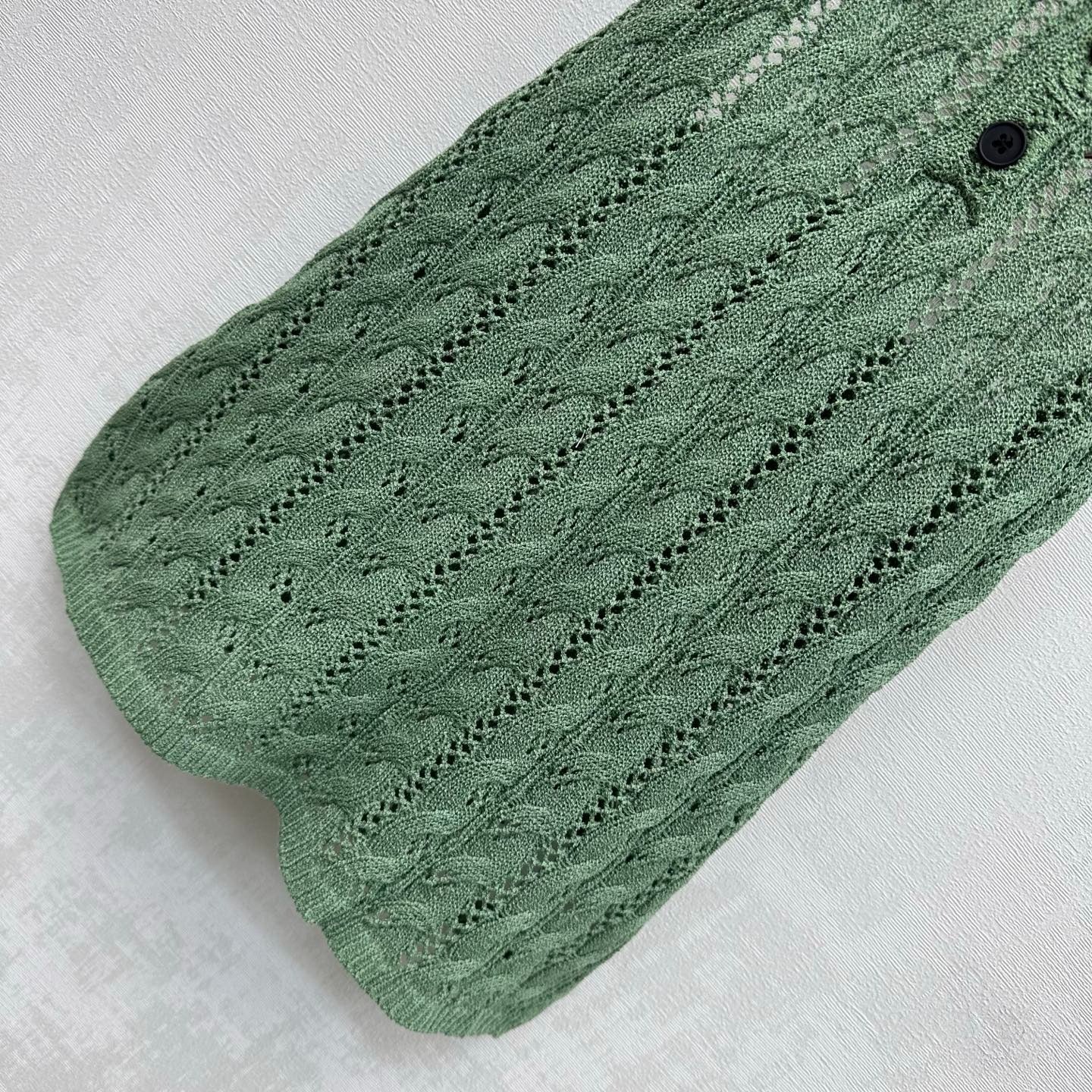 Miu Miu 26 Backless Knit Vest Green in Wool 366904