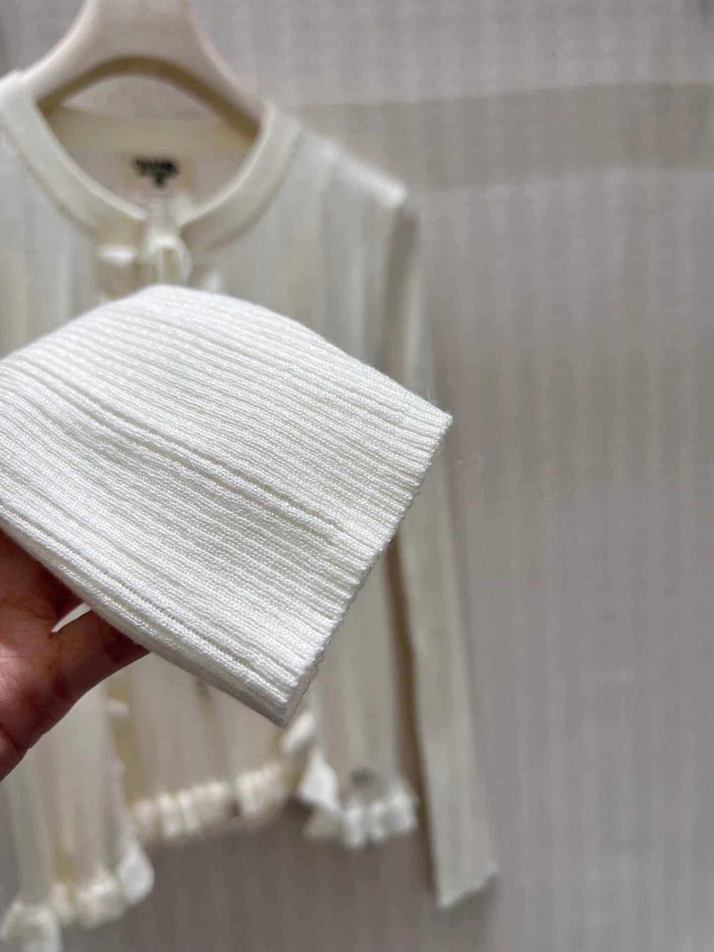 Chanel 2026 Two-piece Knit Set With Ruffled Details Cashmere 827627