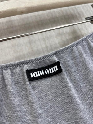 Miumiu 2026 Lace Set Grey White Cotton